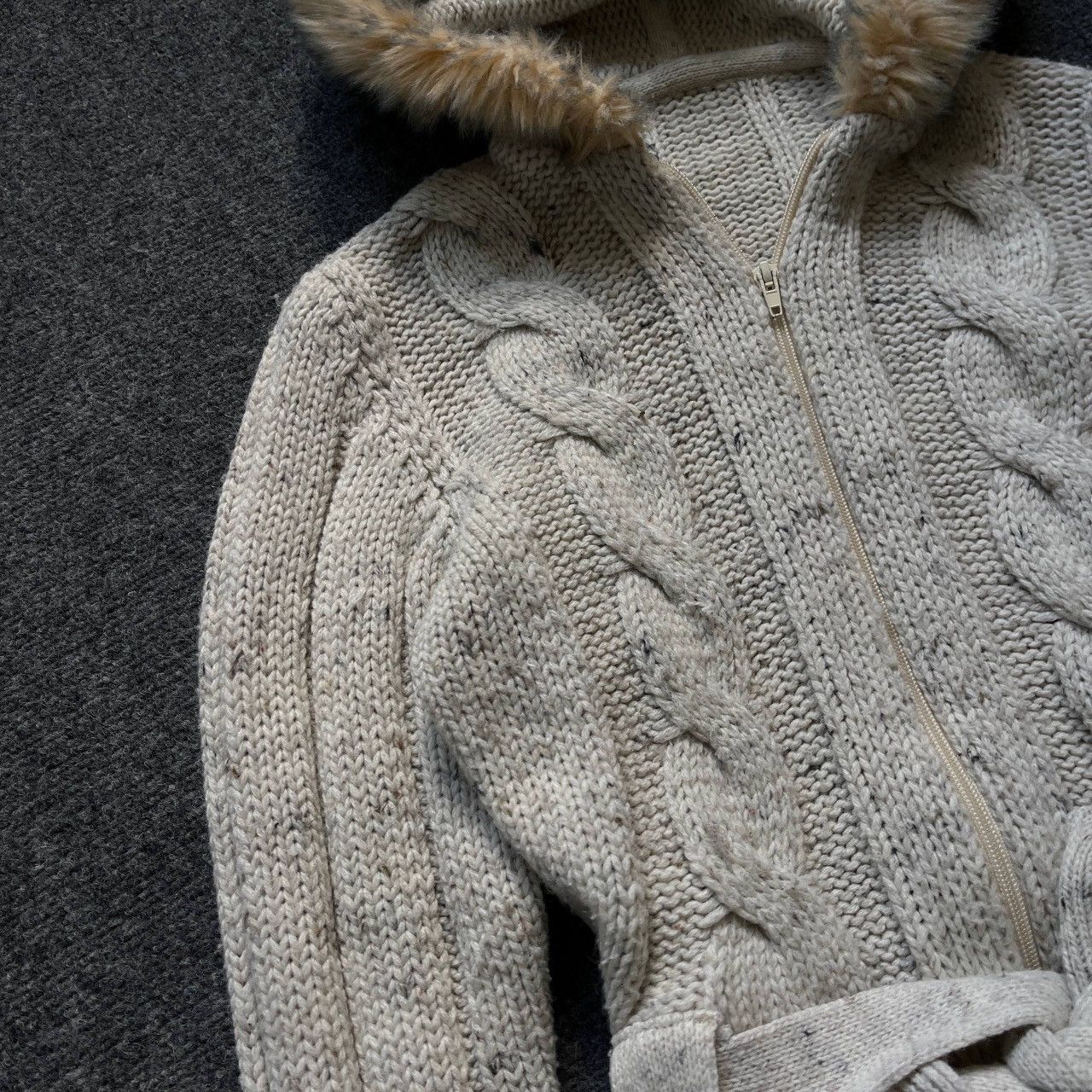If Six Was Nine VTG Women’s Zip Hoodie With Faux Fur Size 48 Custom Hand Mad Size XL / US 12-14 / IT 48-50 - 9 Thumbnail