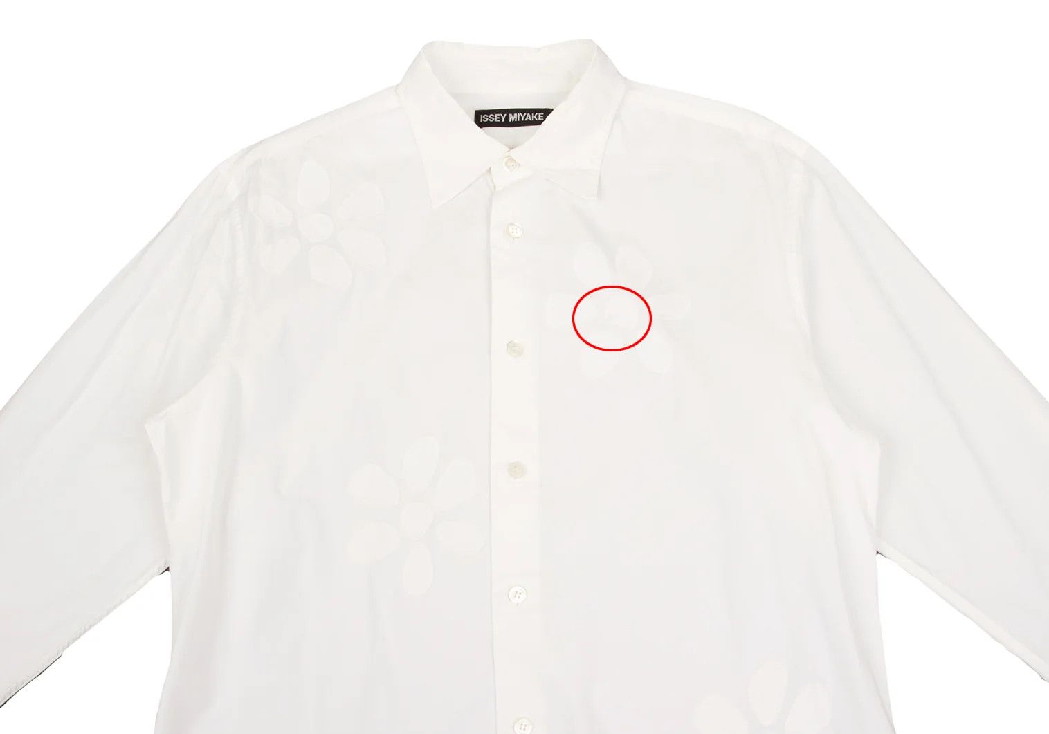 Issey Miyake Front Flower Patch Design Long Sleeve Shirt Off White Size US S / EU 44-46 / 1 - 2 Thumbnail