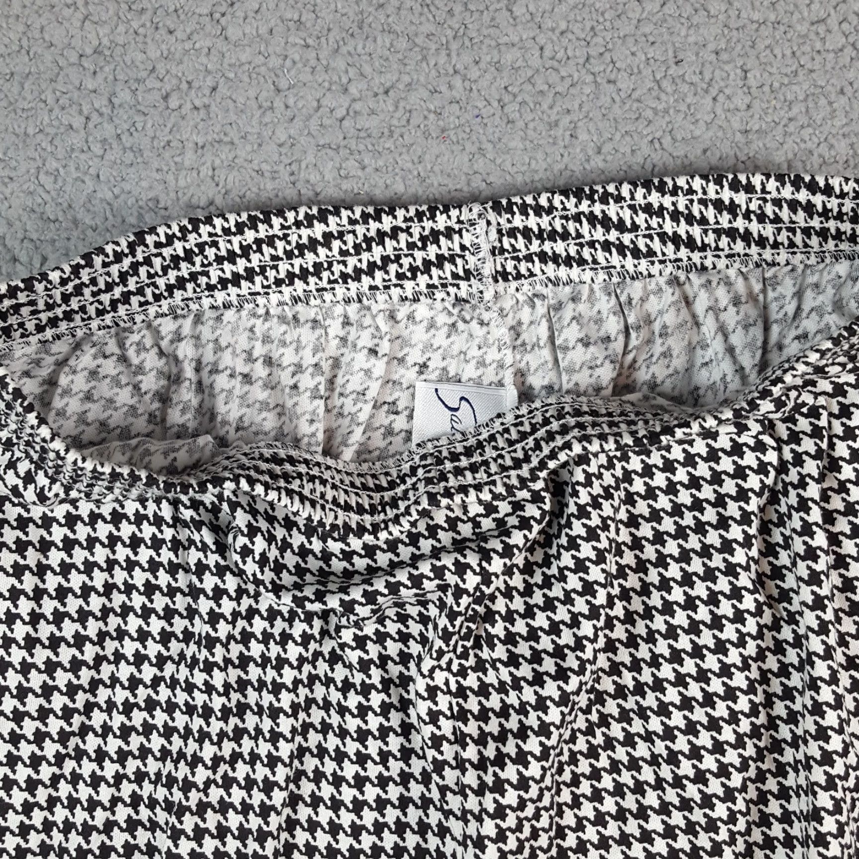 Vintage VINTAGE Houndtooth Print Tapered Women's Size 1X Stretch Waist Gym Sweat Pants Size 40" / US 18 - 4 Thumbnail