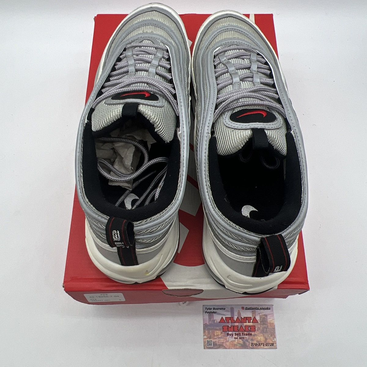 Nike Air max 97 silver bullet Size US 12 / EU 45 - 9 Thumbnail