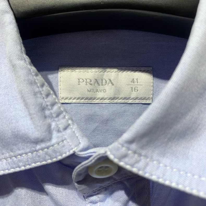 Prada Prada Size 41 Light-colored simple shirt 2501-Nextarrow Size US XXS / EU 40 - 3 Thumbnail