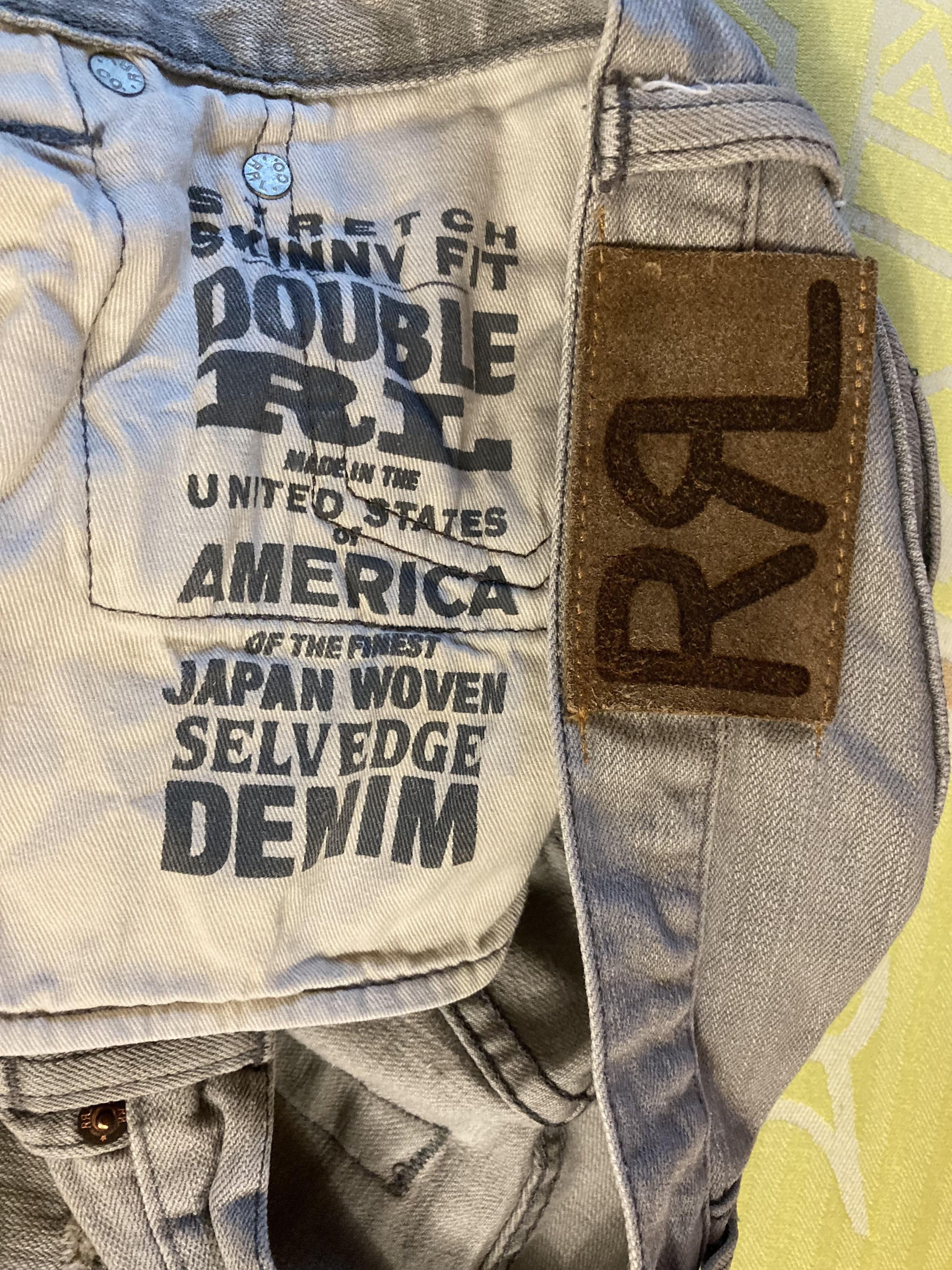 RRL Ralph Lauren RRL Stretch High Skinny Distressed Grey Jean Made in USA Size 30" / US 8 / IT 44 - 8 Thumbnail