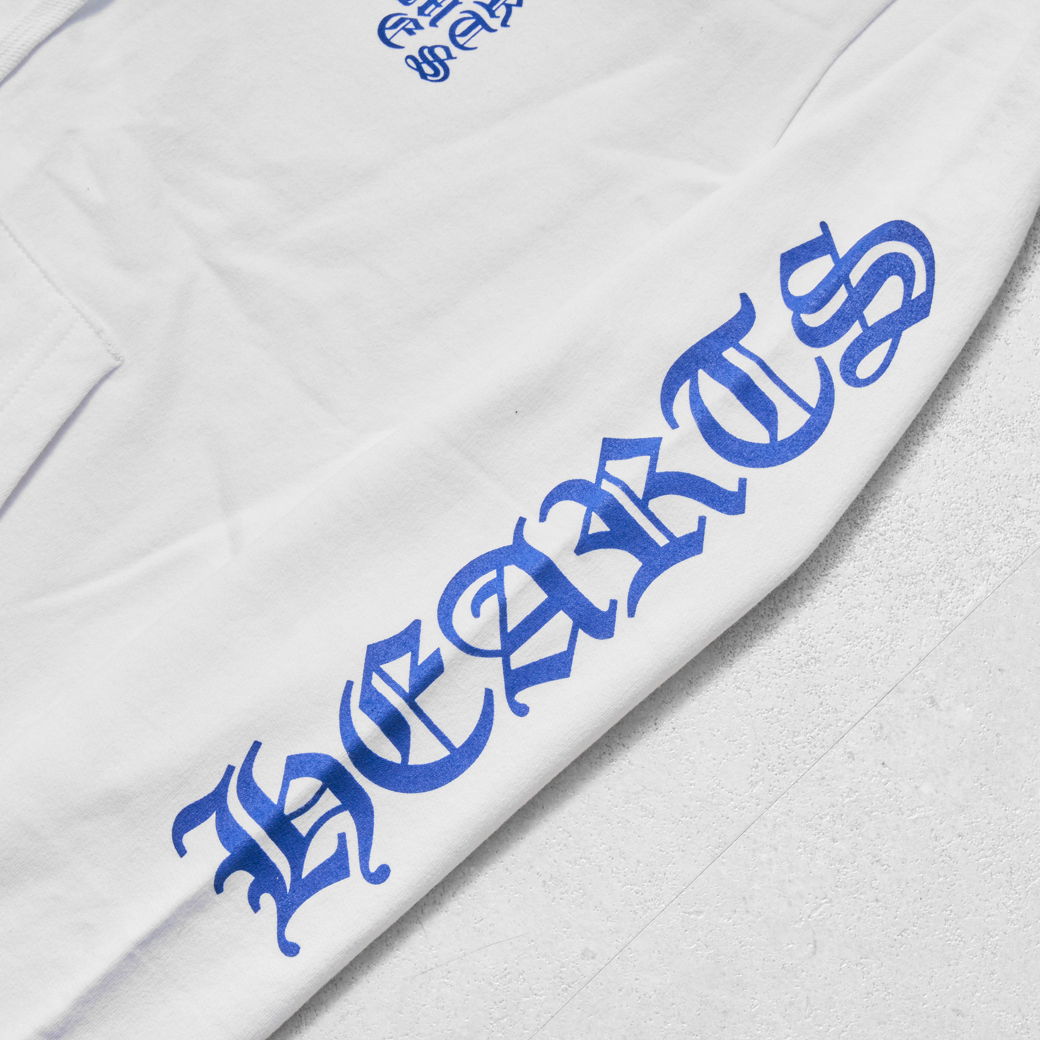 Chrome Hearts CHROME HEARTS FLEECE ZIP BLUE PRINT HOODIE WHITE Size US M / EU 48-50 / 2 - 5 Thumbnail