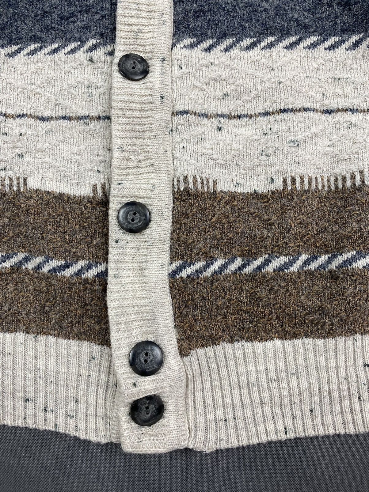 Vintage 1980’s Vintage Cozy Oatmeal Striped Cradigan Size US S / EU 44-46 / 1 - 3 Thumbnail