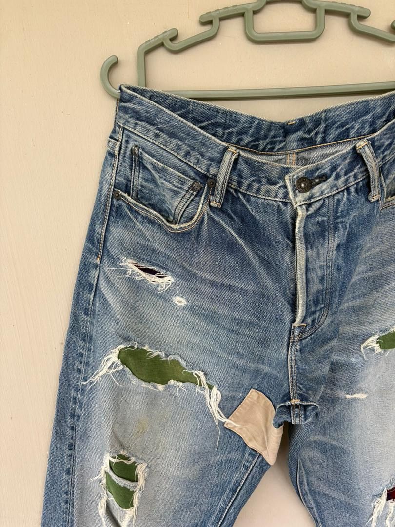 Japanese Brand VTG KuroDenim Selvedge Distressed Rare Selvedge Japan Denim Size US 34 / EU 50 - 2 Thumbnail