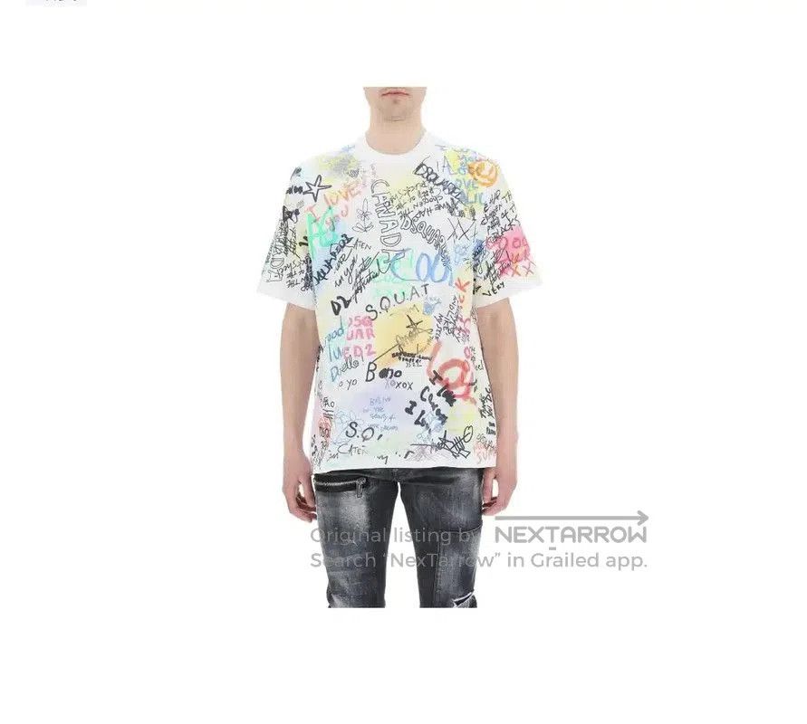 Dsquared2 DSQUARED2 Summer Graffiti Print T-Shirt . Size US L / EU 52-54 / 3 - 4 Thumbnail