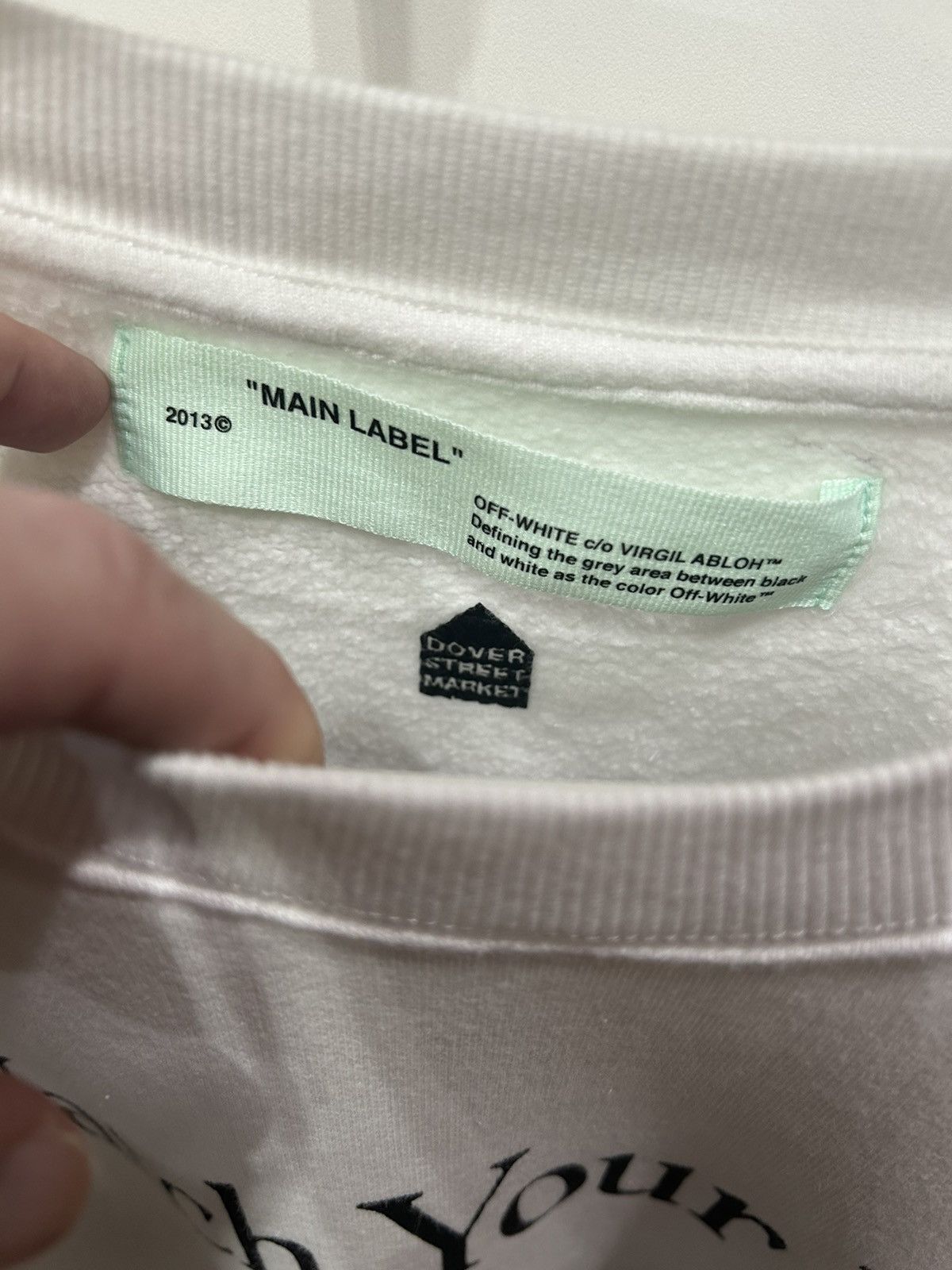 Dover Street Market × Off-White Off-White x DSM “watch your back” crewneck Size US XL / EU 56 / 4 - 4 Thumbnail