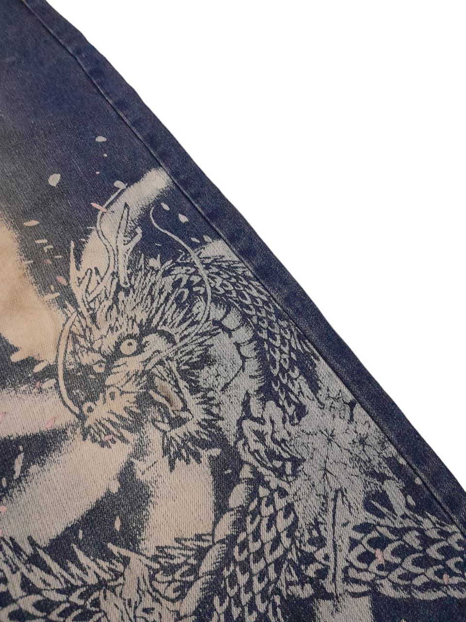 Japanese Brand Buden Sukajan Denim Ryu Dragon Japan (F107) Waist 39 Size US 39 - 3 Thumbnail