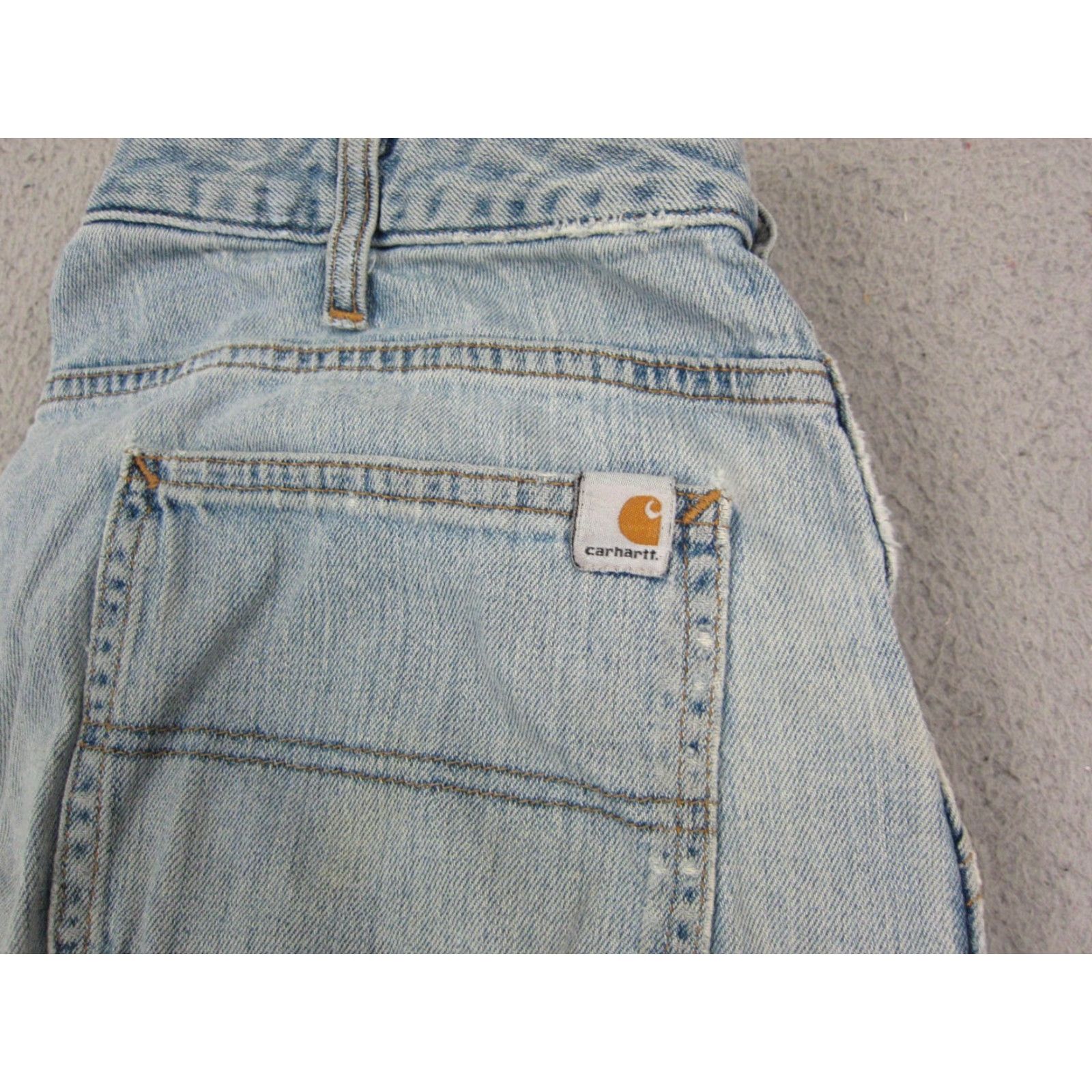 Carhartt VINTAGE Carhartt Jeans Mens Wide-Leg 5-Pocket Denim Blue 32 x 29 Relaxed Regular Regular Rise Mid 80s 90s Classic Baggy Size 32 W 29 L Size US 32 / EU 48 - 2 Thumbnail