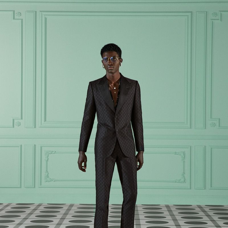 Gucci o1s1wg110426 Wool Silk Horsebit Formal Jacket in Black Size US S / EU 44-46 / 1 - 3 Thumbnail