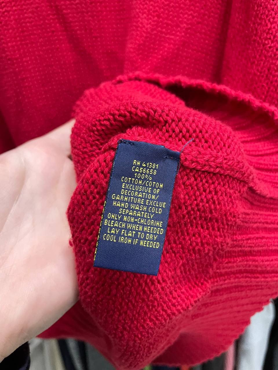 Polo Ralph Lauren × Vintage Vintage polo Ralph Lauren sweater red logo size L Size US L / EU 52-54 / 3 - 4 Thumbnail