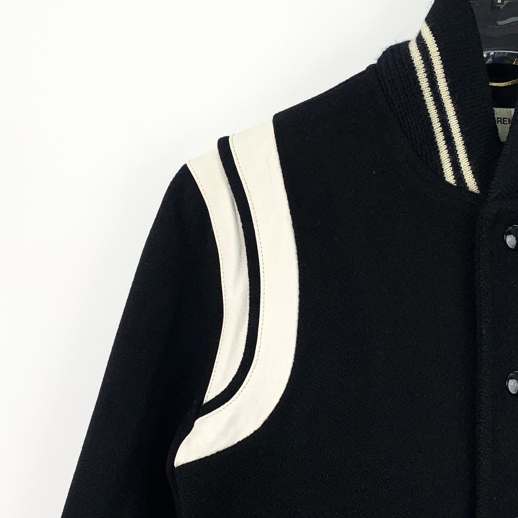 Saint Laurent Paris Saint Laurent Striped Baseball Jacket (Size 150/76Y) Size US XXS / EU 40 - 6 Thumbnail