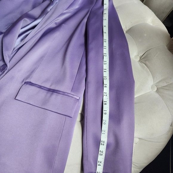 Zara Zara set blazer satin effect flare pants lilac BNWT Size M / US 6-8 / IT 42-44 - 5 Thumbnail
