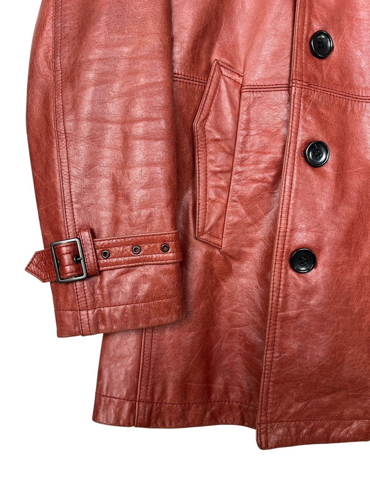 Vintage Michael Klein Faded Red Blazer Leather Jacket Size US S / EU 44-46 / 1 - 9 Thumbnail