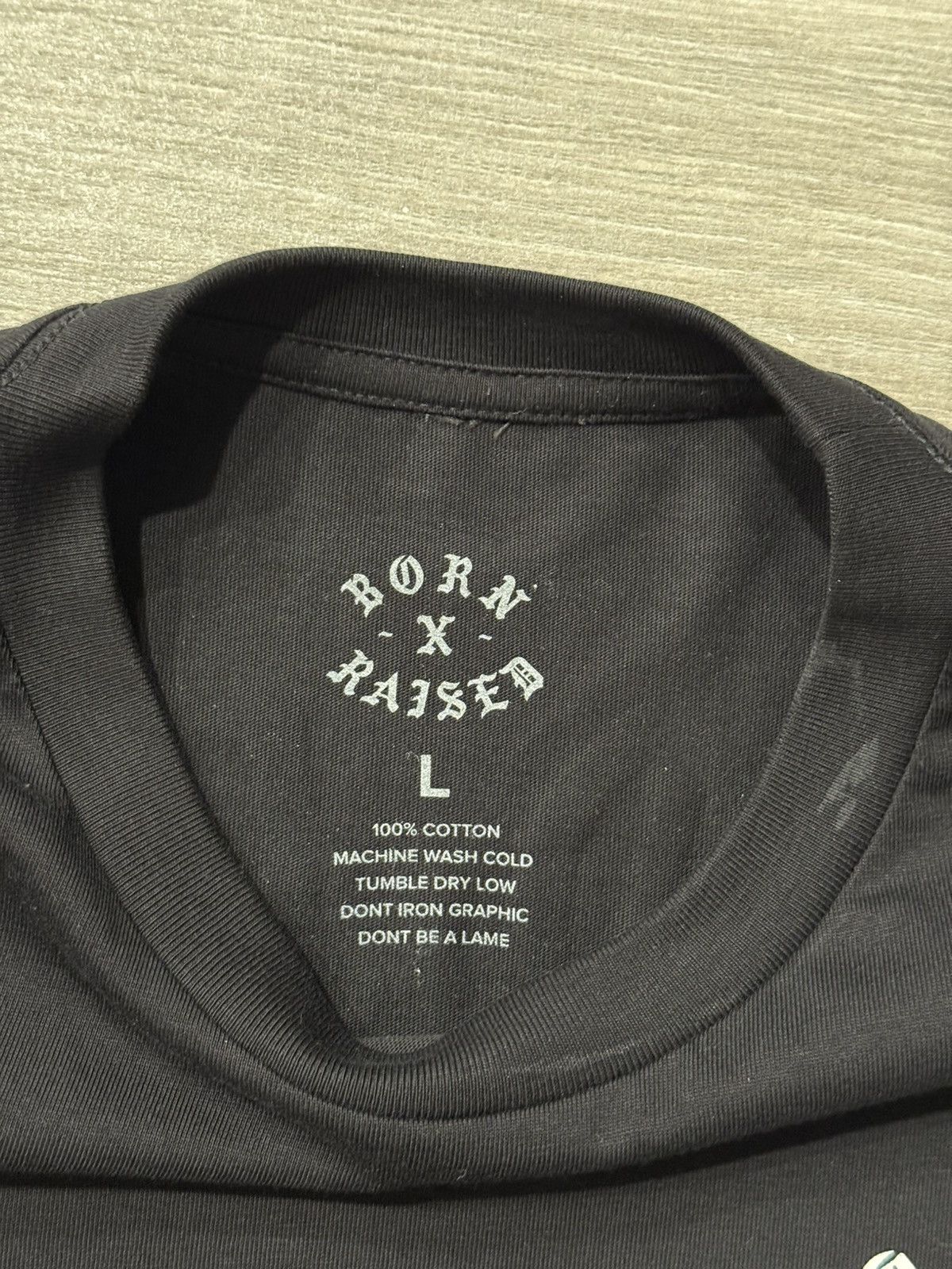 Born X Raised BORN X RAISED Rocker Tee T-Shirt Black White Sz L Large Used Size US L / EU 52-54 / 3 - 3 Thumbnail