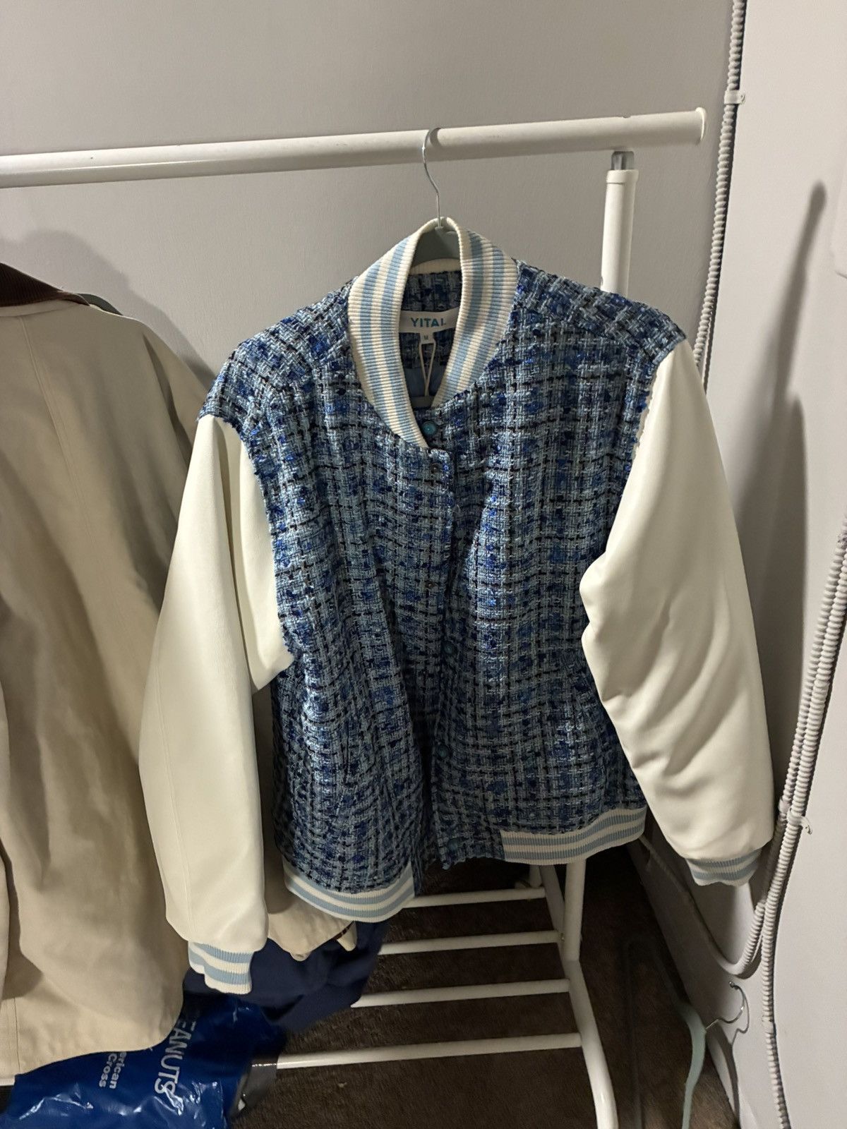YITAI YITAI Marine Tweed Varsity Jacket Size US M / EU 48-50 / 2 - 2 Thumbnail