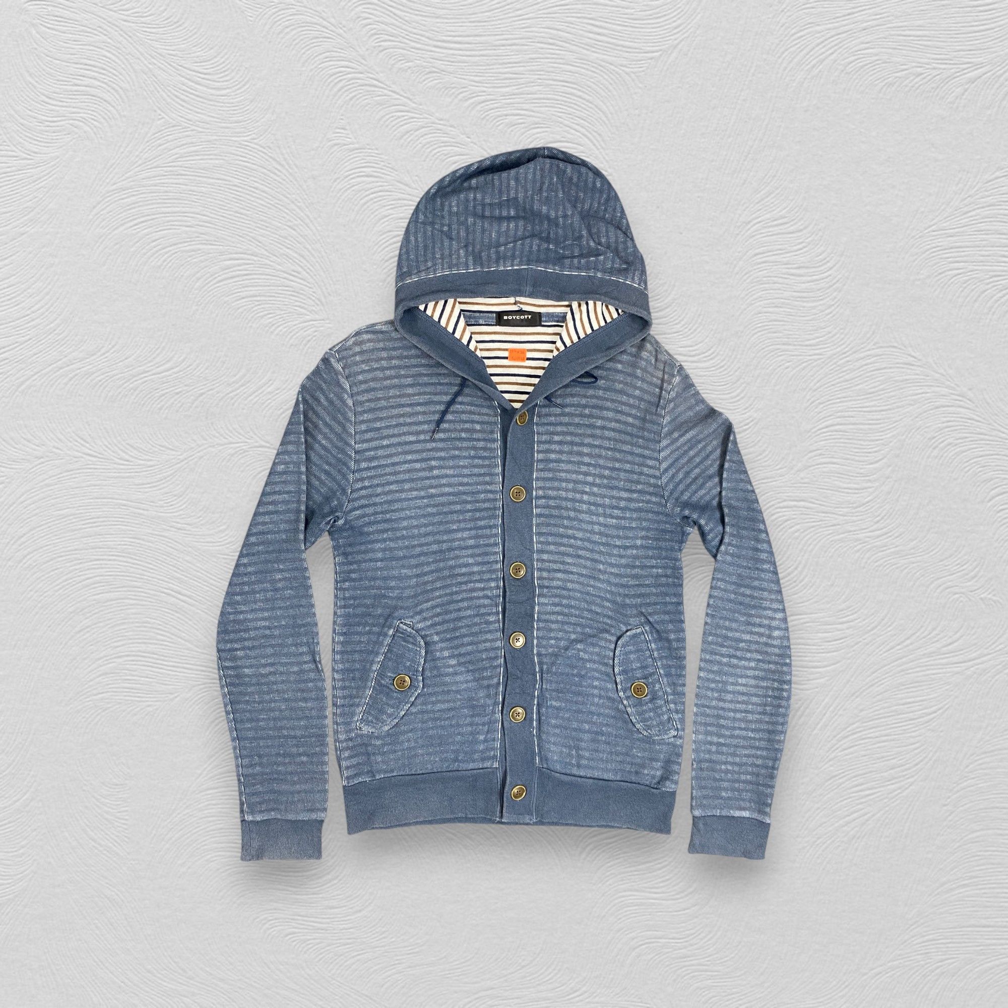 Boycott Vintage Boycott Stripe Button Hoodie - SW078 Size US S / EU 44-46 / 1 - 1 Thumbnail