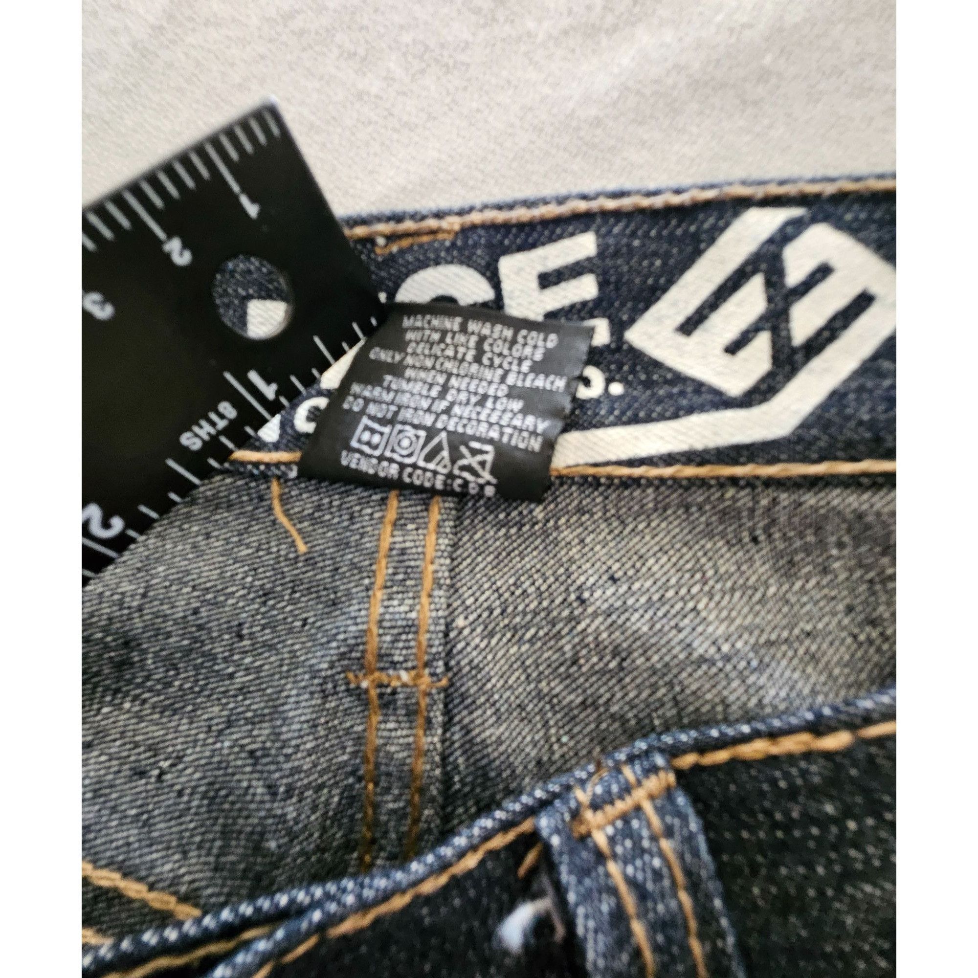 Enyce Enyce Sean Combs Co Mens Navy Red Jeans Y2K 32 x 32 Vintage Size US 32 / EU 48 - 6 Thumbnail