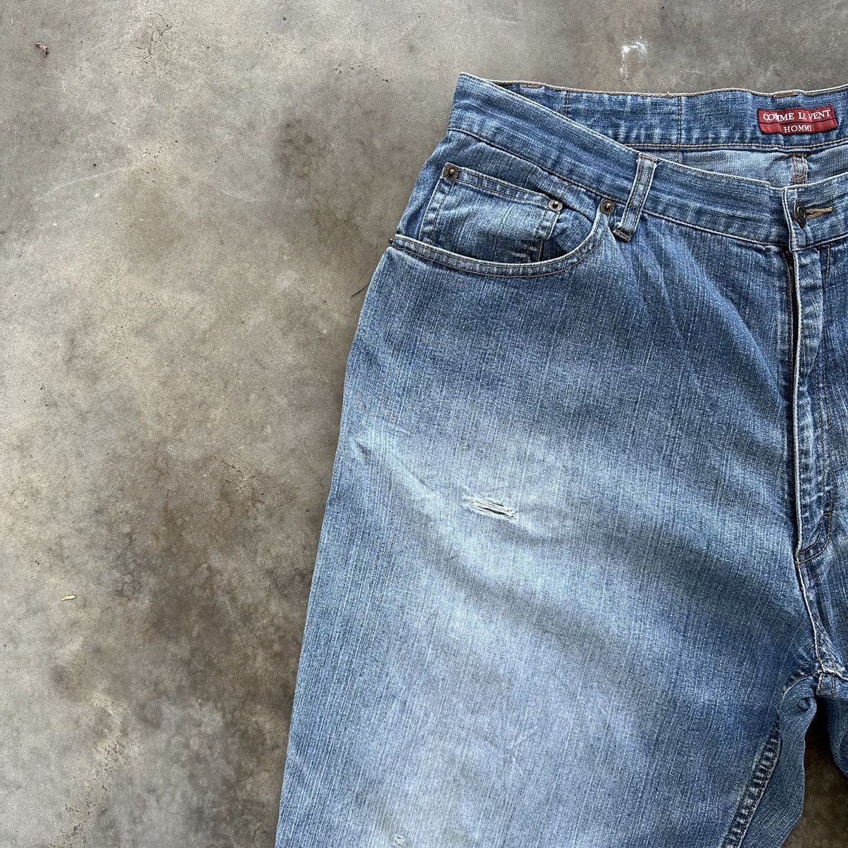 Japanese Brand Vintage Comme Le Vent Homme Faded Distressed Denim Jean Pant Size US 36 / EU 52 - 5 Thumbnail