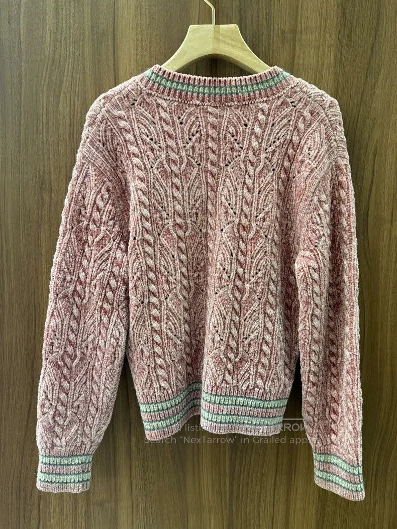 Chanel Chanel Pink V-neck knitted sweater Size XS / US 0-2 / IT 36-38 - 2 Thumbnail