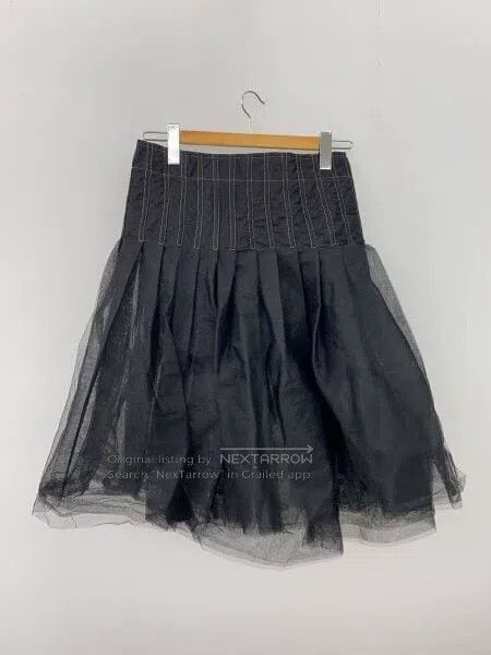 Comme des Garcons Comme Des Garcons size XS Black vintage yarn yarn overskir Size 23" - 2 Thumbnail