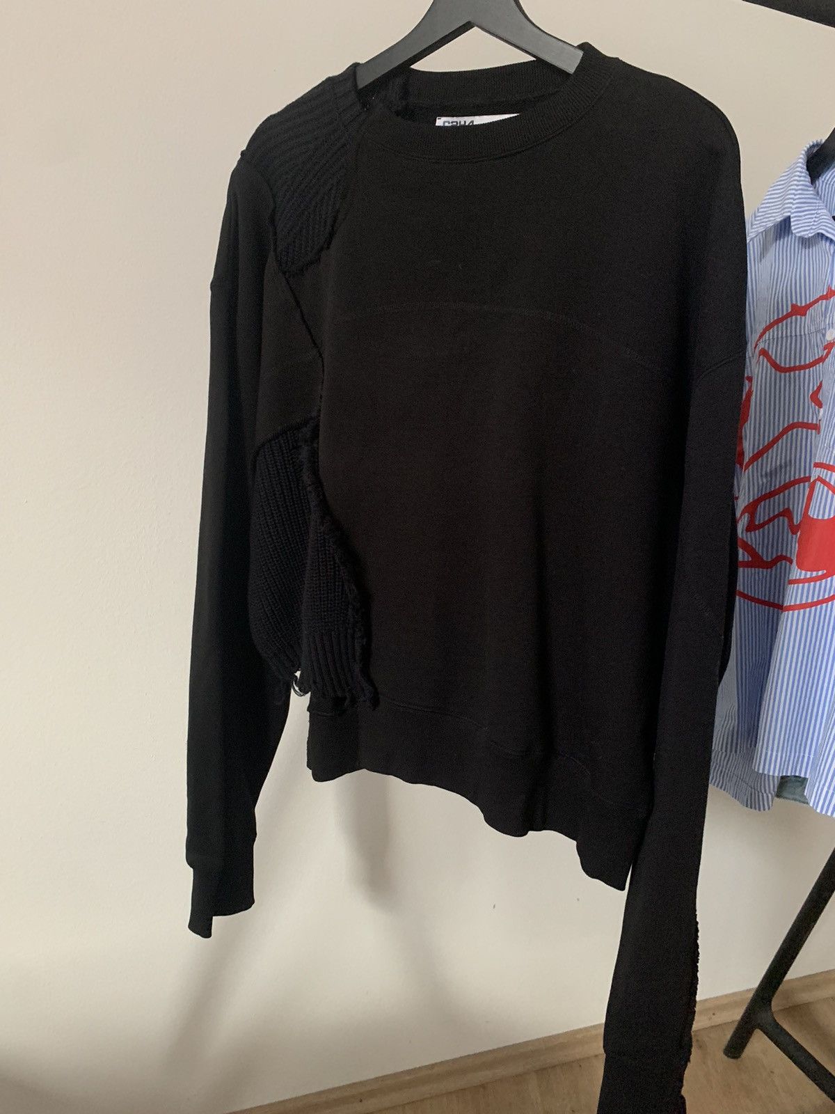 C2H4 C2H4 Filtered Reality Distressed Panelled Crewneck Size US M / EU 48-50 / 2 - 3 Thumbnail