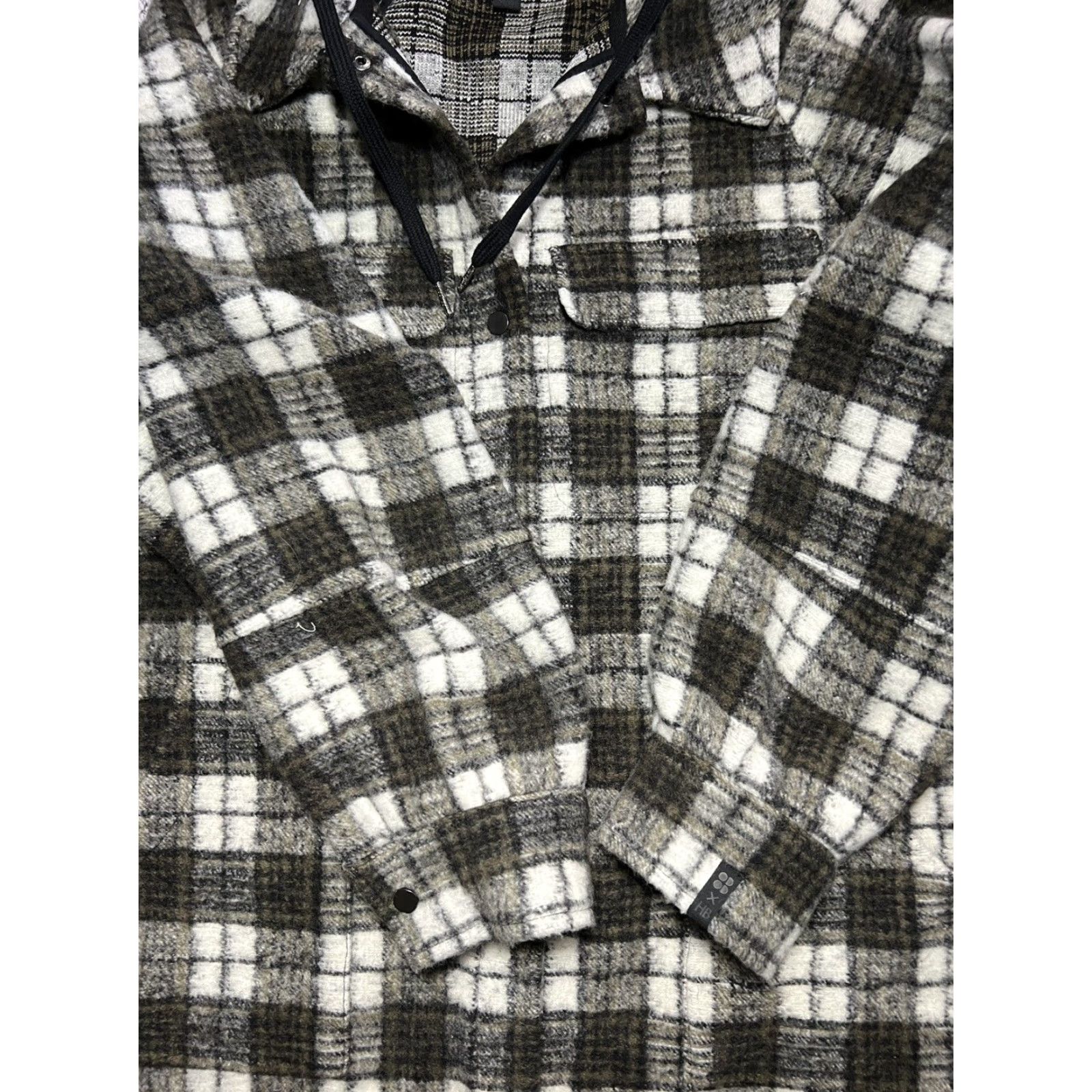 Sweaty Betty Sweaty Betty Halle Berry 2XL Plaid Oversized Flannel Hoodie Jacket Womens Size XXL / US 16-18 / IT 52-54 - 4 Thumbnail