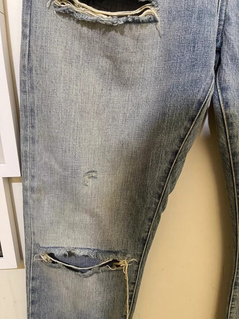 Saint Laurent Paris saint Laurent paris16ss Genuine 4 Cut Erosive Blue Jeans 2 Size US 32 / EU 48 - 2 Thumbnail