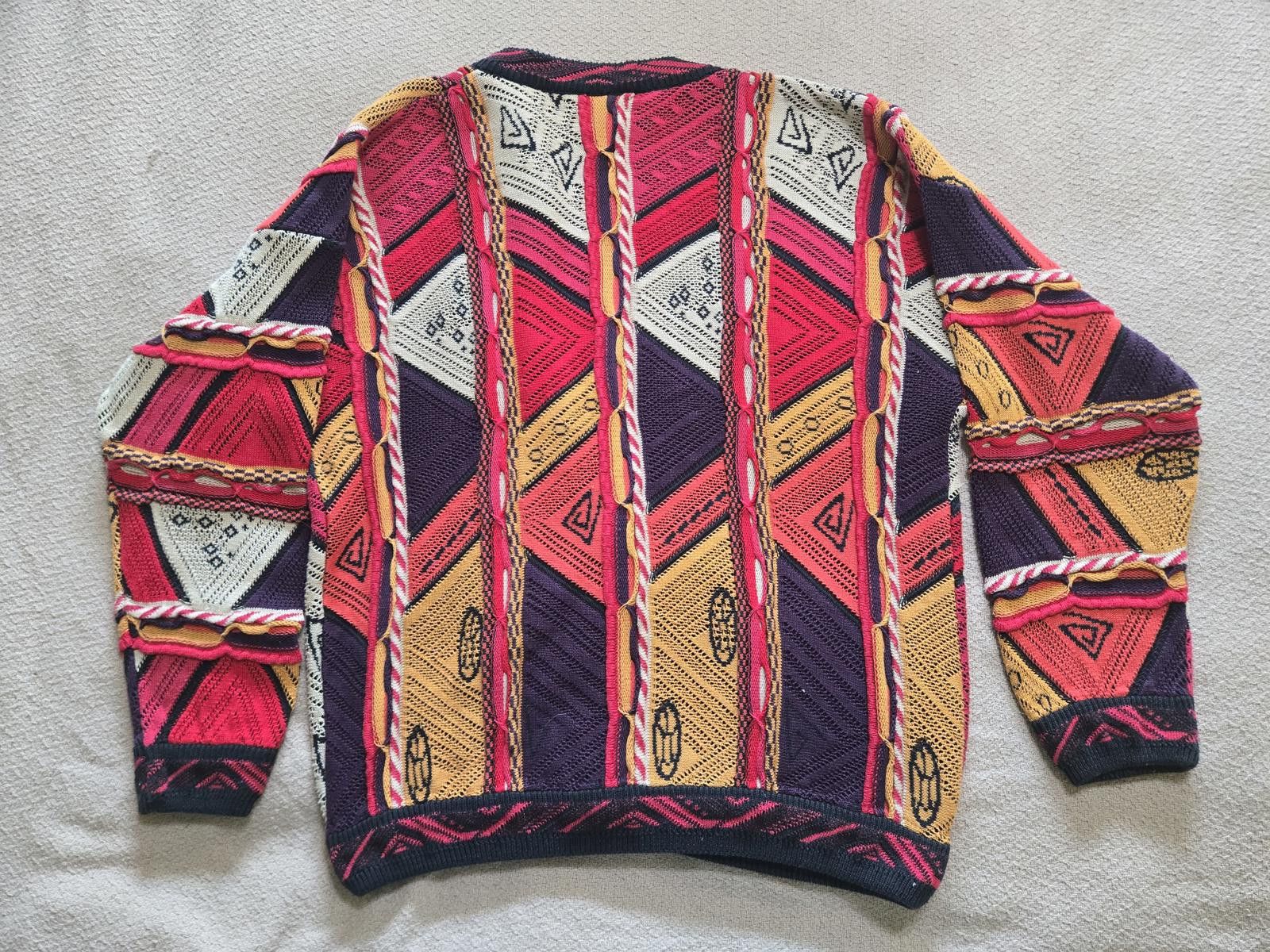 Other Carlo Alberto Cardigan M | 90s 3D Knit Statement Size US M / EU 48-50 / 2 - 5 Thumbnail