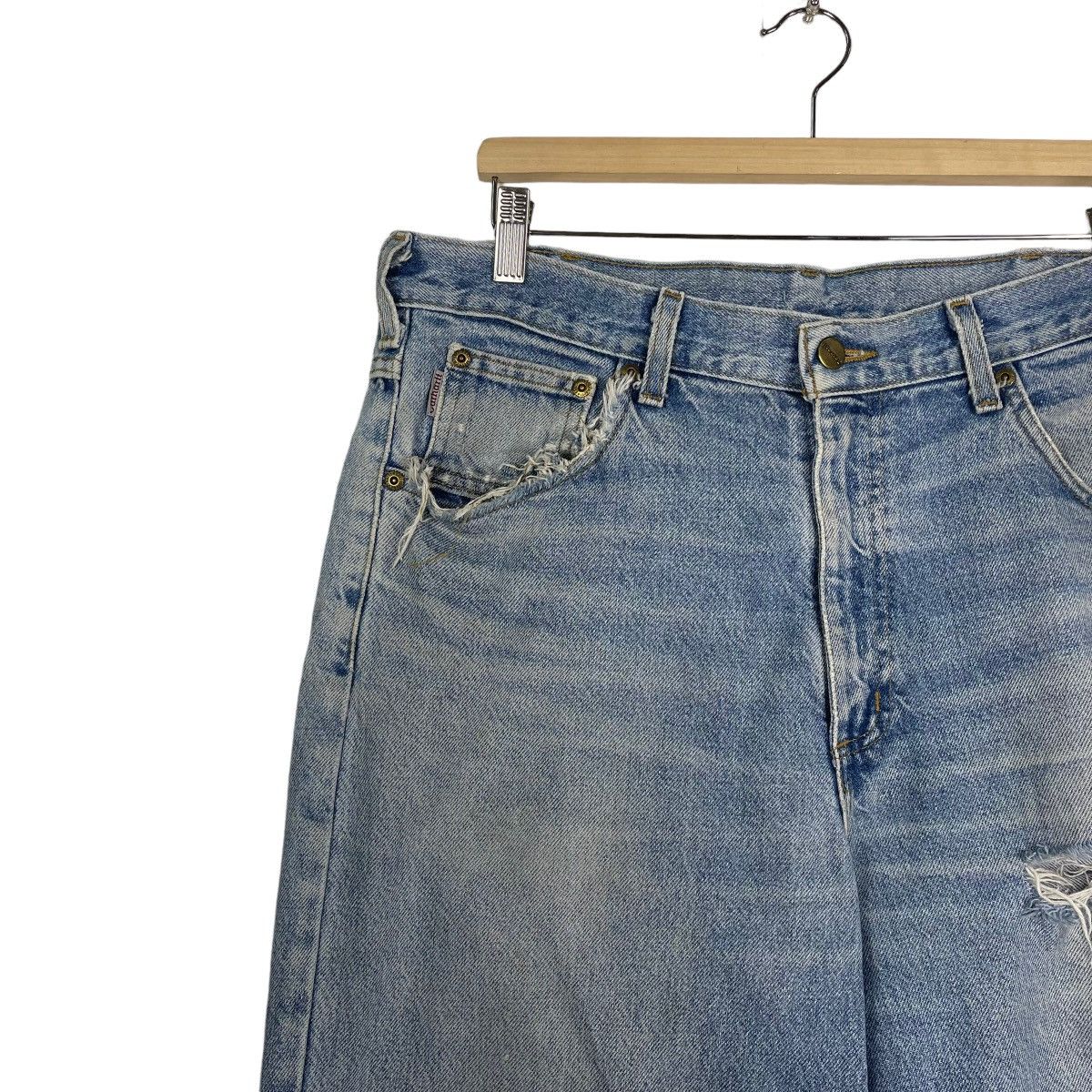 Carhartt Vintage 90s Carhatt Light Blue Ripped Denim Jeans Size US 37 - 6 Thumbnail