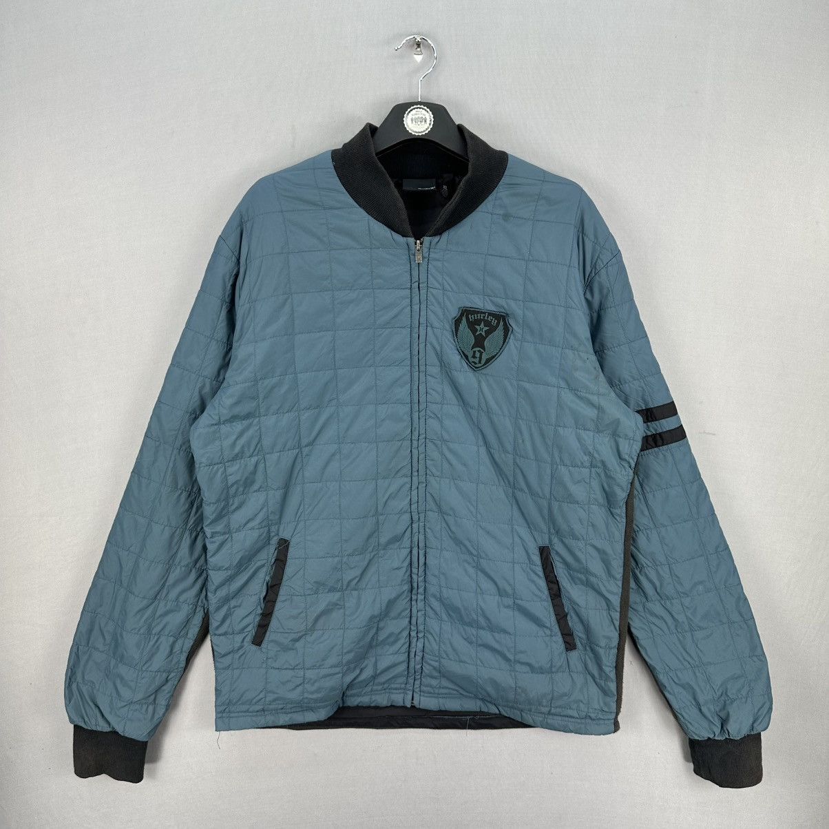 Vintage Hurley Checkeboard Puffer Zipper Jacket