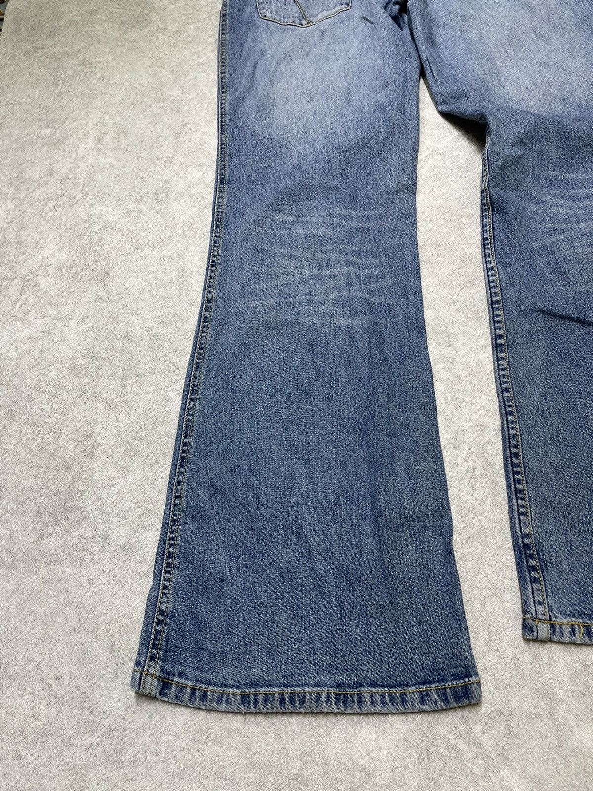If Six Was Nine × Japanese Brand × Le Grande Bleu (L.G.B.) Skull Ifsixwasnine Style Flare Denim Rockstar Grail LGB Size US 29 - 7 Thumbnail