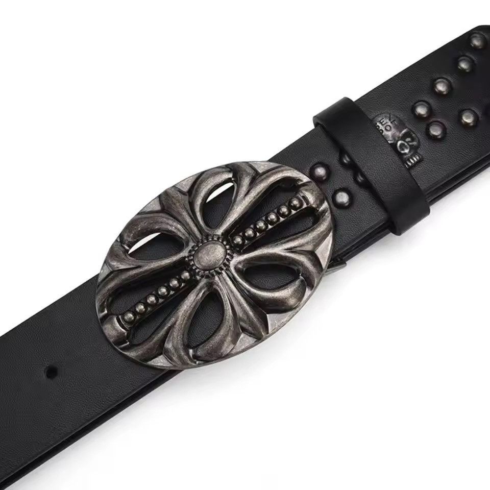 Leather 110 cm Inlaid Skeleton Head PU Leather bel Size ONE SIZE - 8 Thumbnail