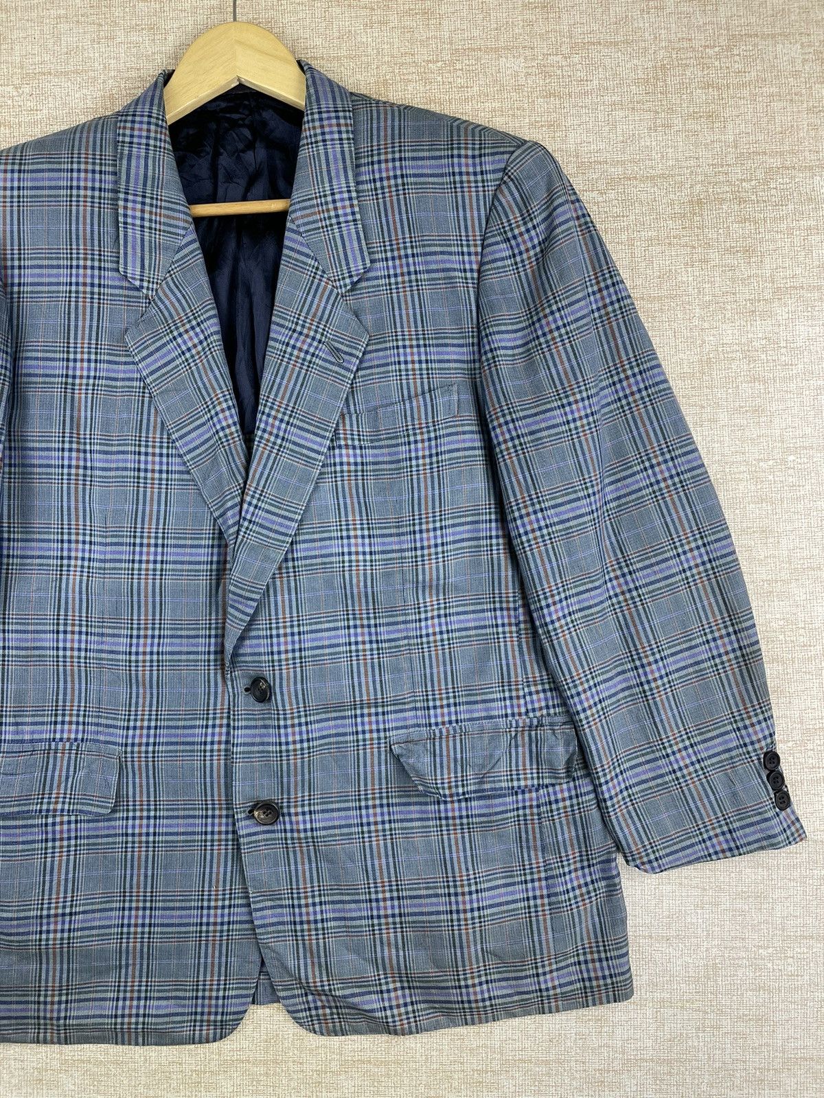 Christian Dior Monsieur × Vintage Vintage Christian Dior Monsieur Blue Plaid Blazer Jacket Size US M / EU 48-50 / 2 - 4 Thumbnail