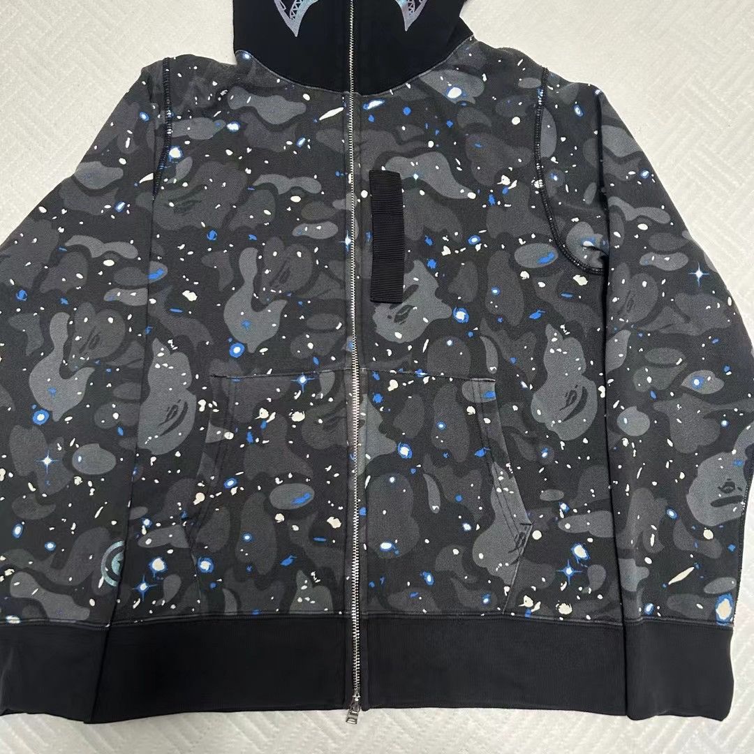 Bape SPACE CAMO SHARK FULL ZIP HOODIE Size US S / EU 44-46 / 1 - 7 Thumbnail