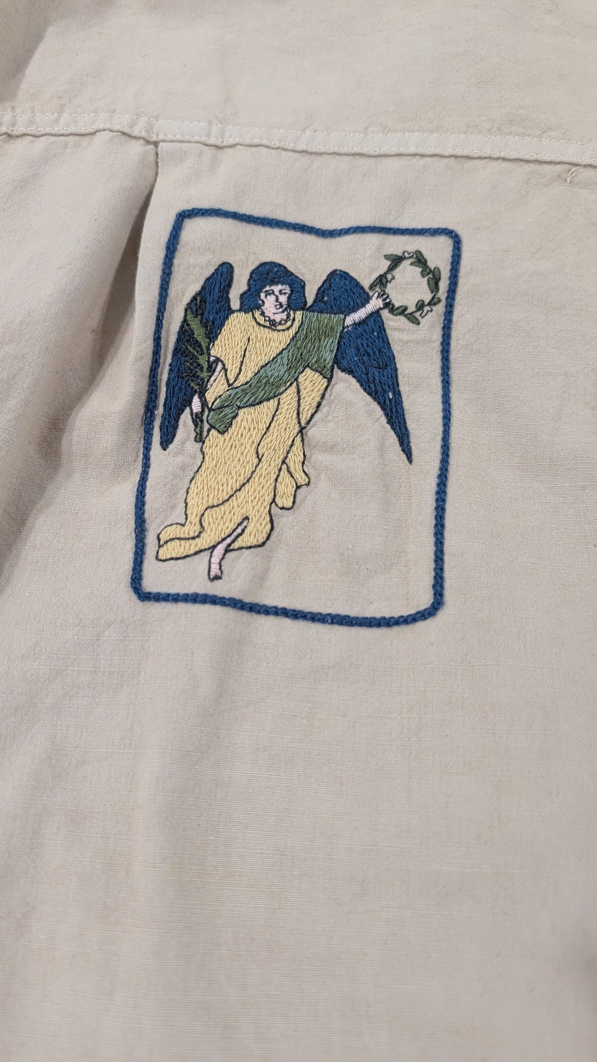 Samuel Zelig Box Camp Shirt Embroidered Art