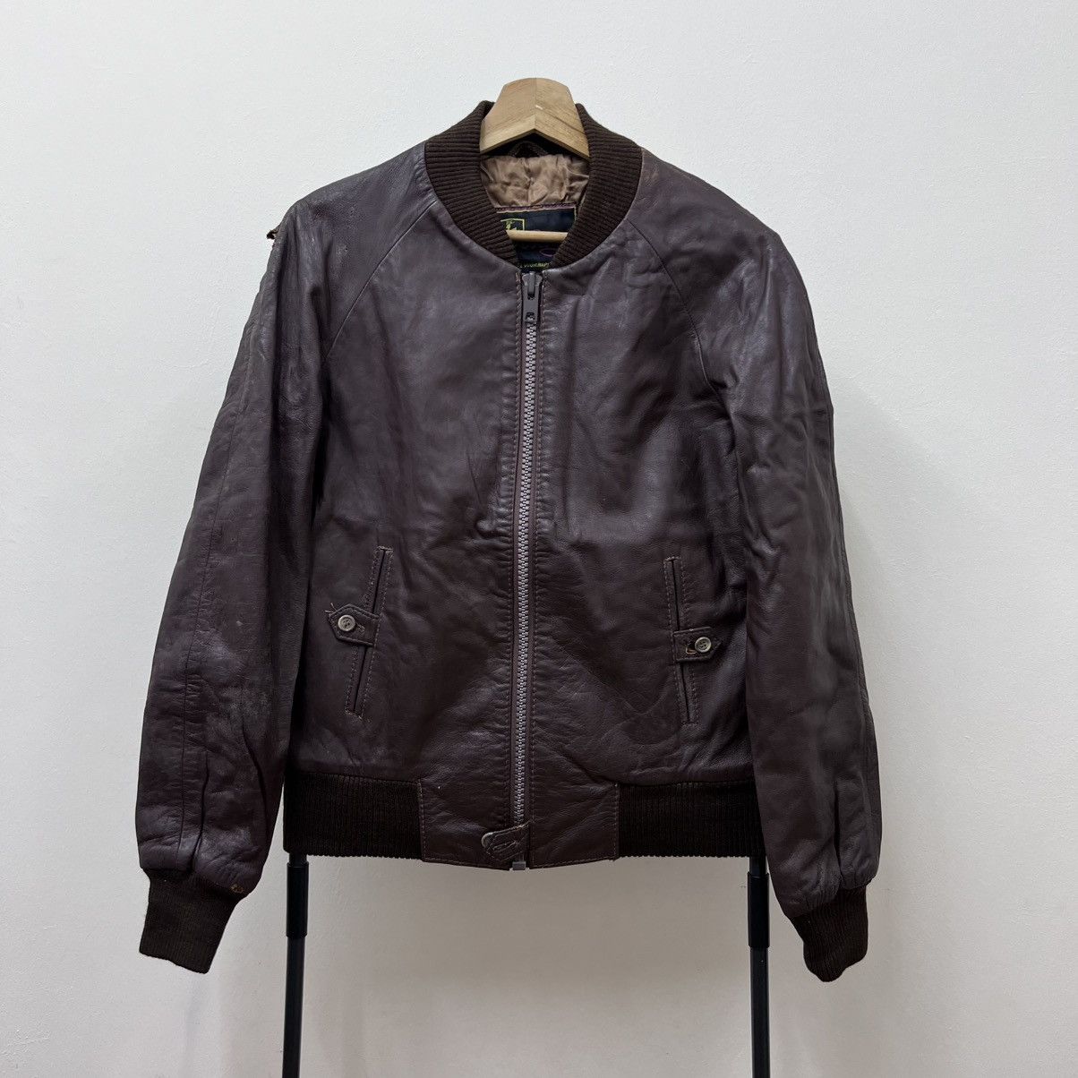 Leather Thrashed Distressed Leather Jacket Size US S / EU 44-46 / 1 - 1 Thumbnail