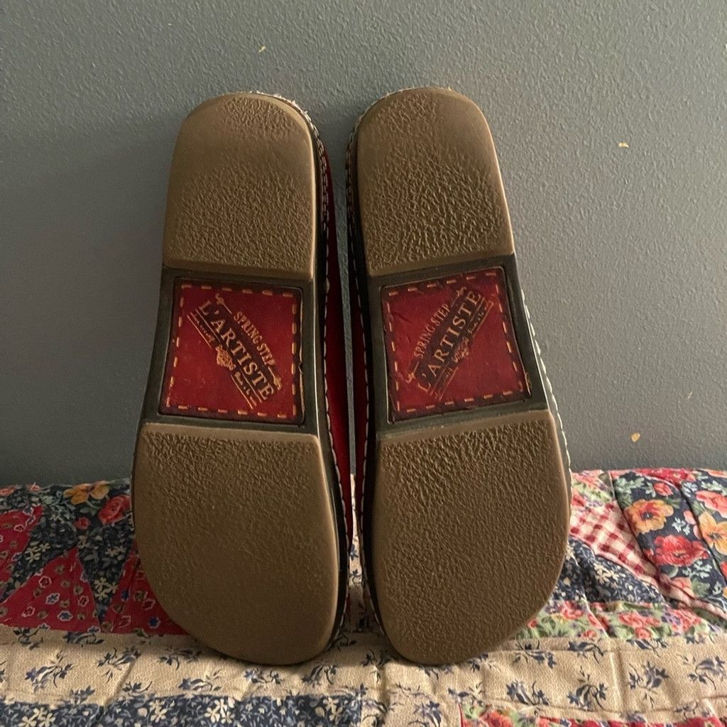 Other L’Artiste Red Clogs w/ Embroidery(measurements shown) Size US 8 / IT 38 - 6 Thumbnail