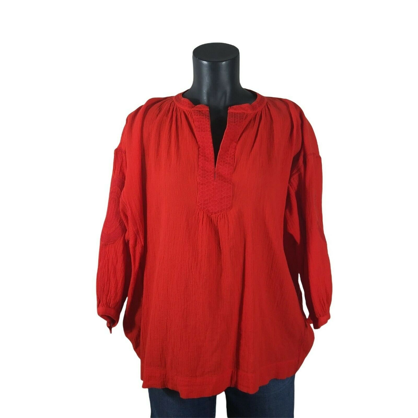Madewell Madewell Peasant Blouse - XS - Red Size XS / US 0-2 / IT 36-38 - 1 Thumbnail