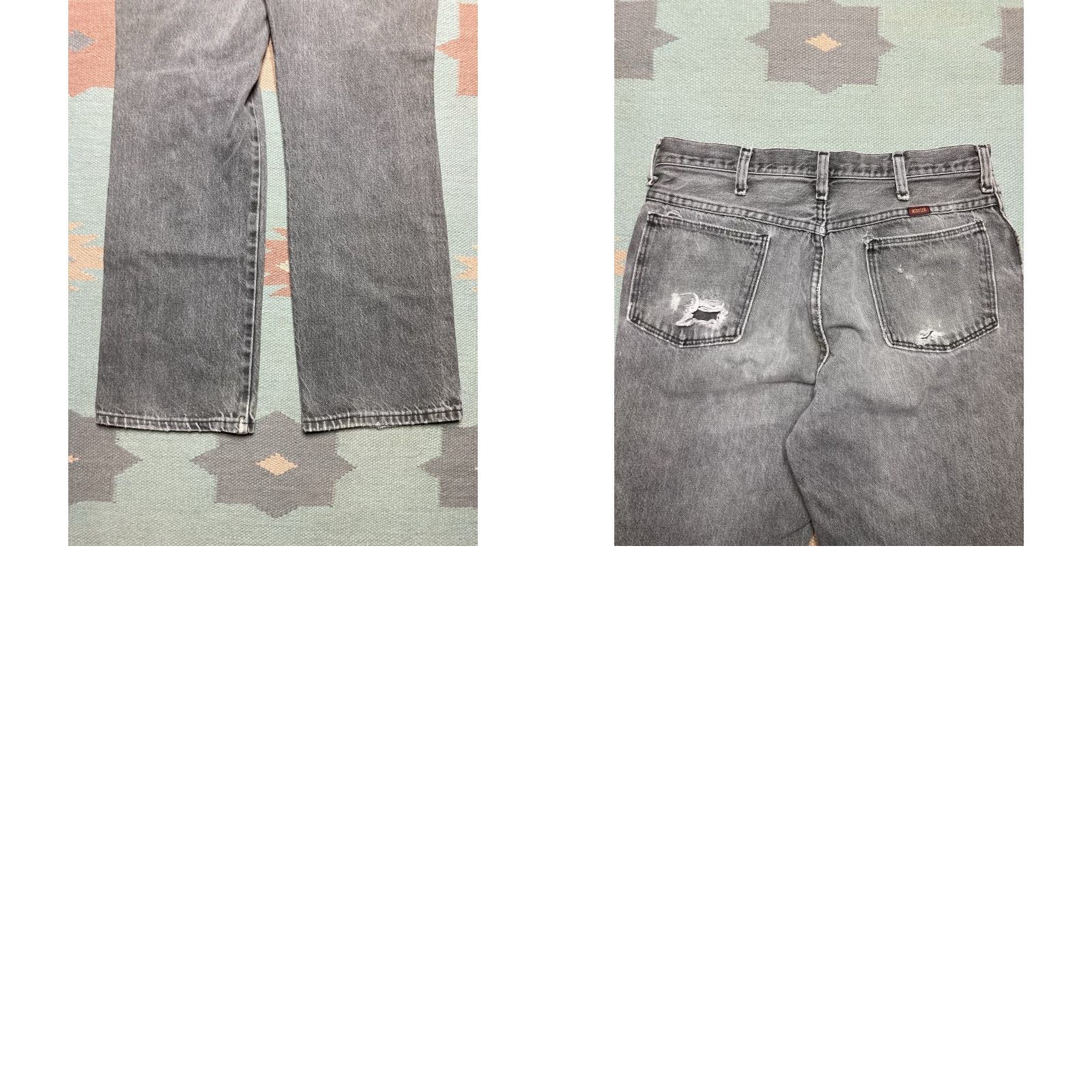 Vintage VINTAGE Rustler Jeans Distressed Grunge Straight Leg Black 32x31 Men Size US 32 / EU 48 - 8 Thumbnail