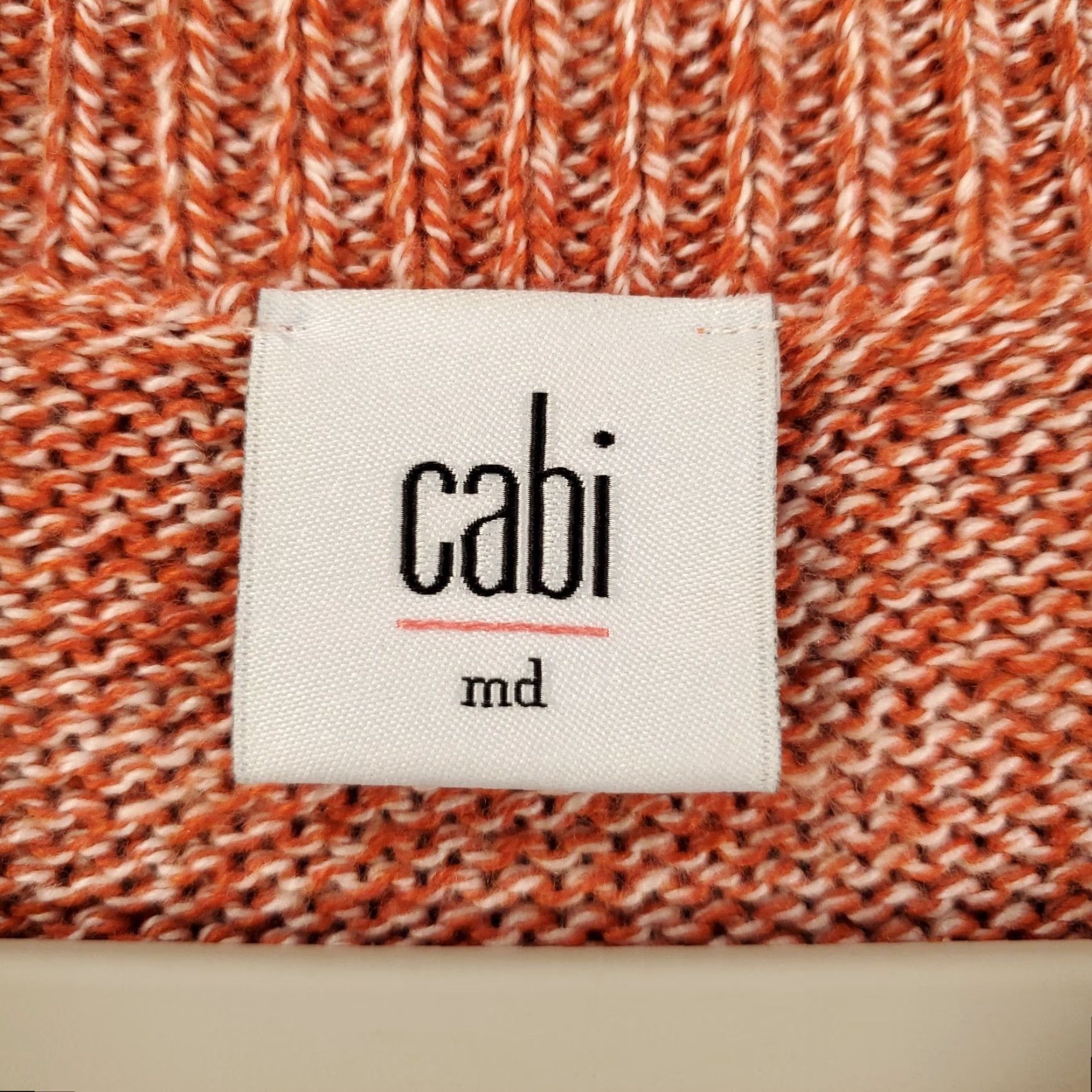 Vintage Cabi Oversized Sweater Medium Orange Knit Cowl Neck Shawl Asymmetric Speckled Womens Size M / US 6-8 / IT 42-44 - 5 Thumbnail