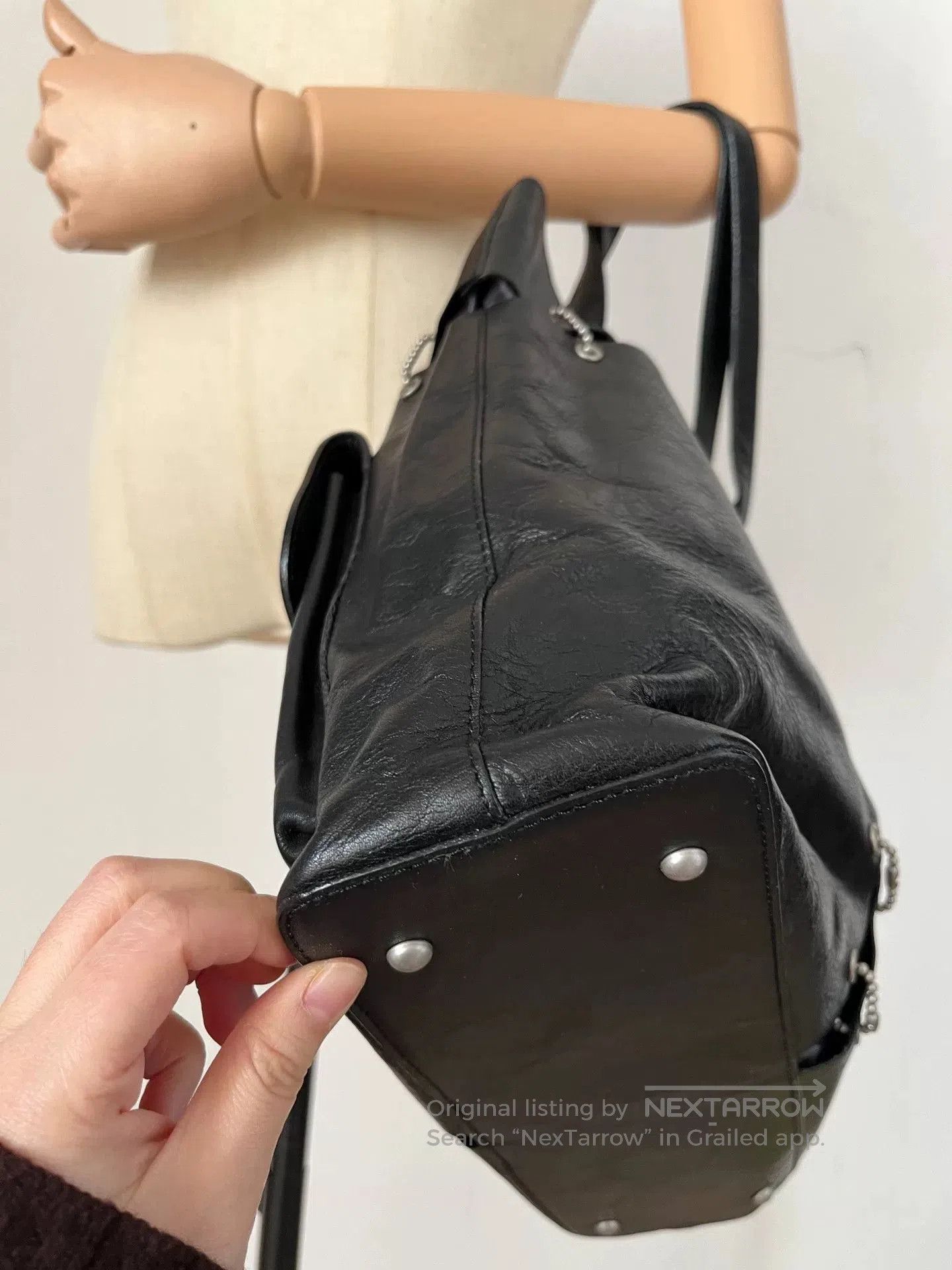 Jean Paul Gaultier Jean Paul Gaultier Chain Leather Handbag. Size ONE SIZE - 7 Thumbnail
