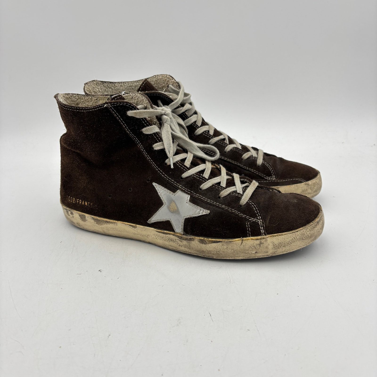 Golden Goose Golden Goose Francy Hi Top Skate Suede Shoes Men's 44 US 11 Size US 11 / EU 44 - 1 Thumbnail
