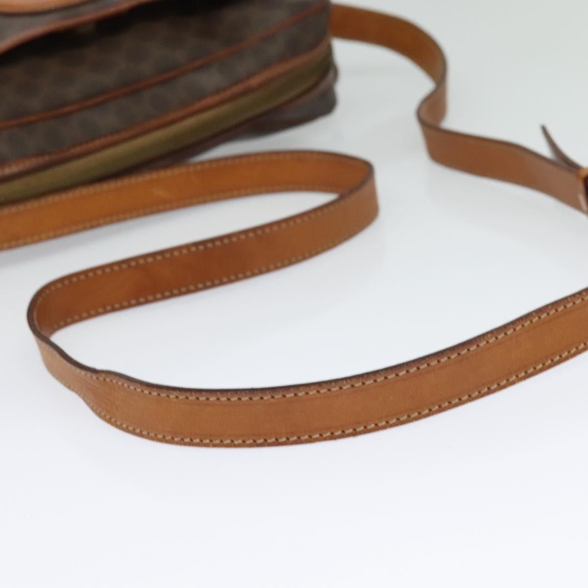 Celine CELINE Macadam Canvas Shoulder Bag Pvc Leather Brown Gold Size ONE SIZE - 7 Thumbnail