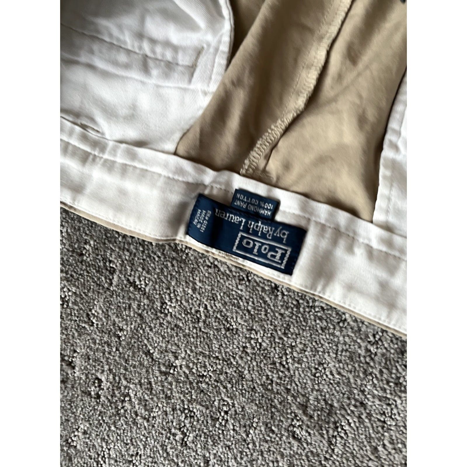 Polo Ralph Lauren Polo Ralph Lauren Mens Hammond Pants 36x24 Beige Cuff Pleated Made Mexico Size US M / EU 48-50 / 2 - 5 Thumbnail