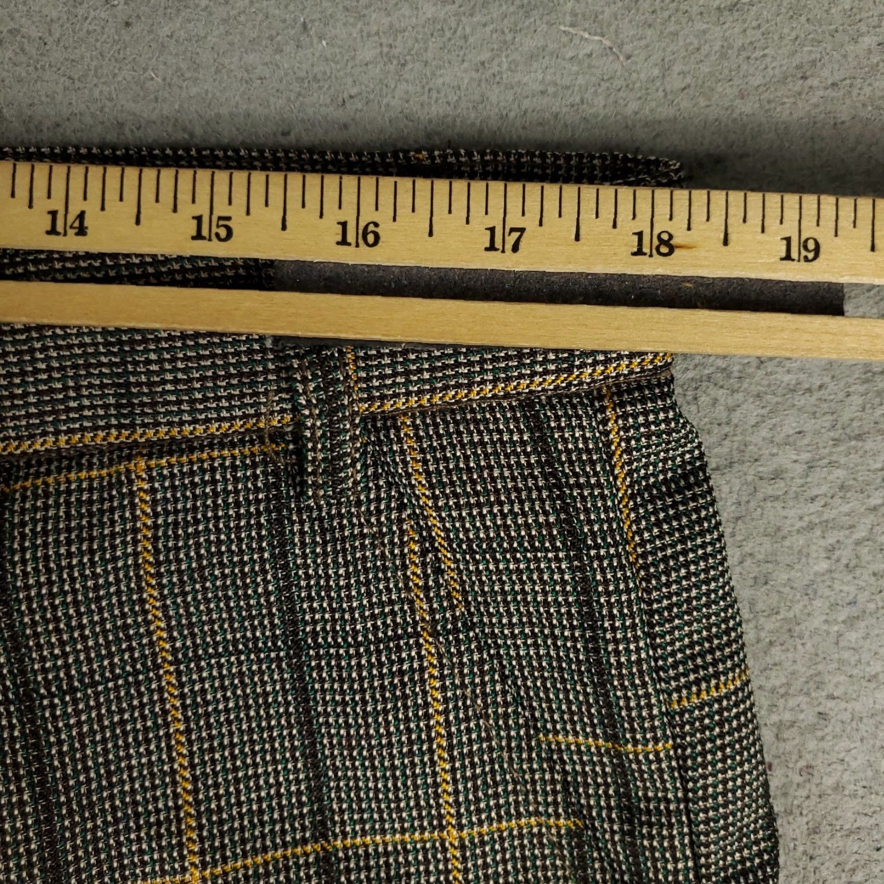 MNML MNML Dress Pants Mens 34x30 Gray Beige Plaid Knit Slash Pockets Trousers Size US 34 / EU 50 - 3 Thumbnail