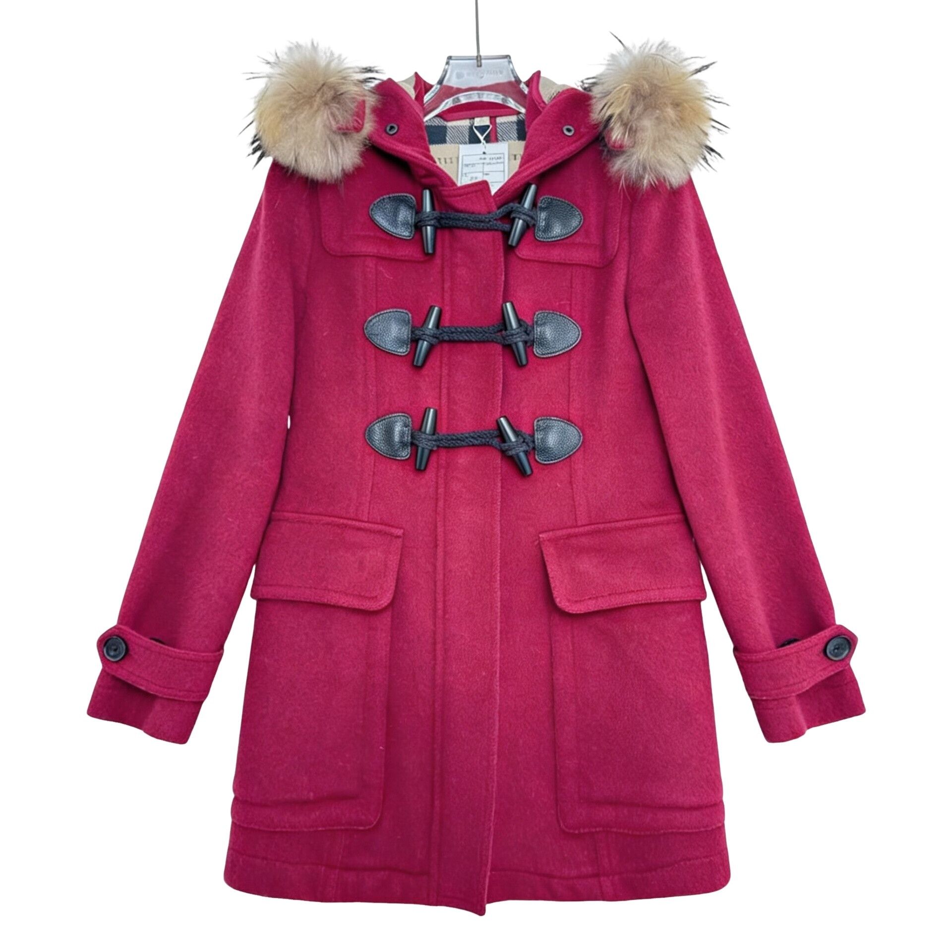 Burberry Burberry Wool Fur Trim Duffle Coat IT 36 Size XS / US 0-2 / IT 36-38 - 1 Thumbnail