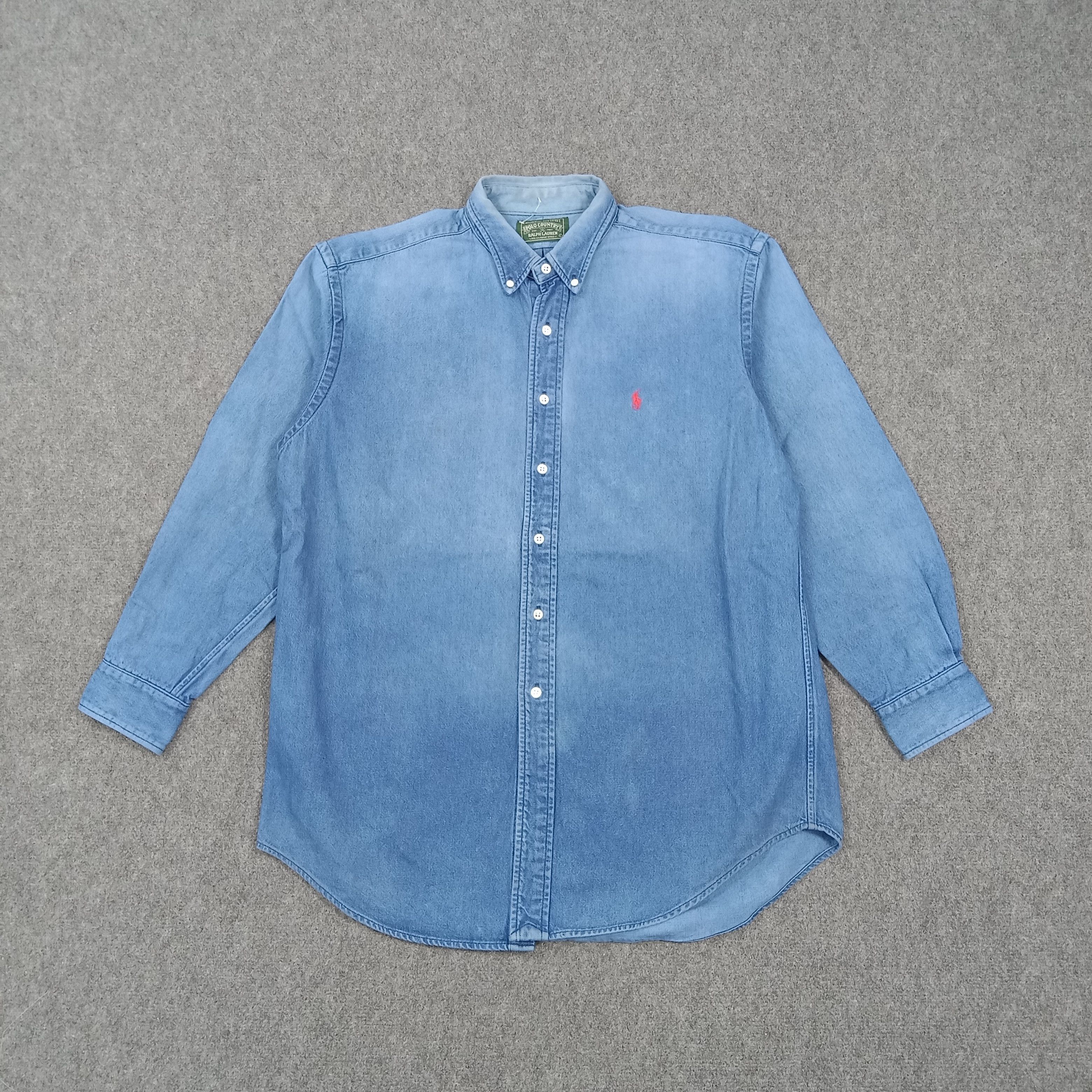 Ralph Lauren Polo Country by Ralph Lauren Denim Button Up Shirt C285N50 Size US L / EU 52-54 / 3 - 1 Thumbnail