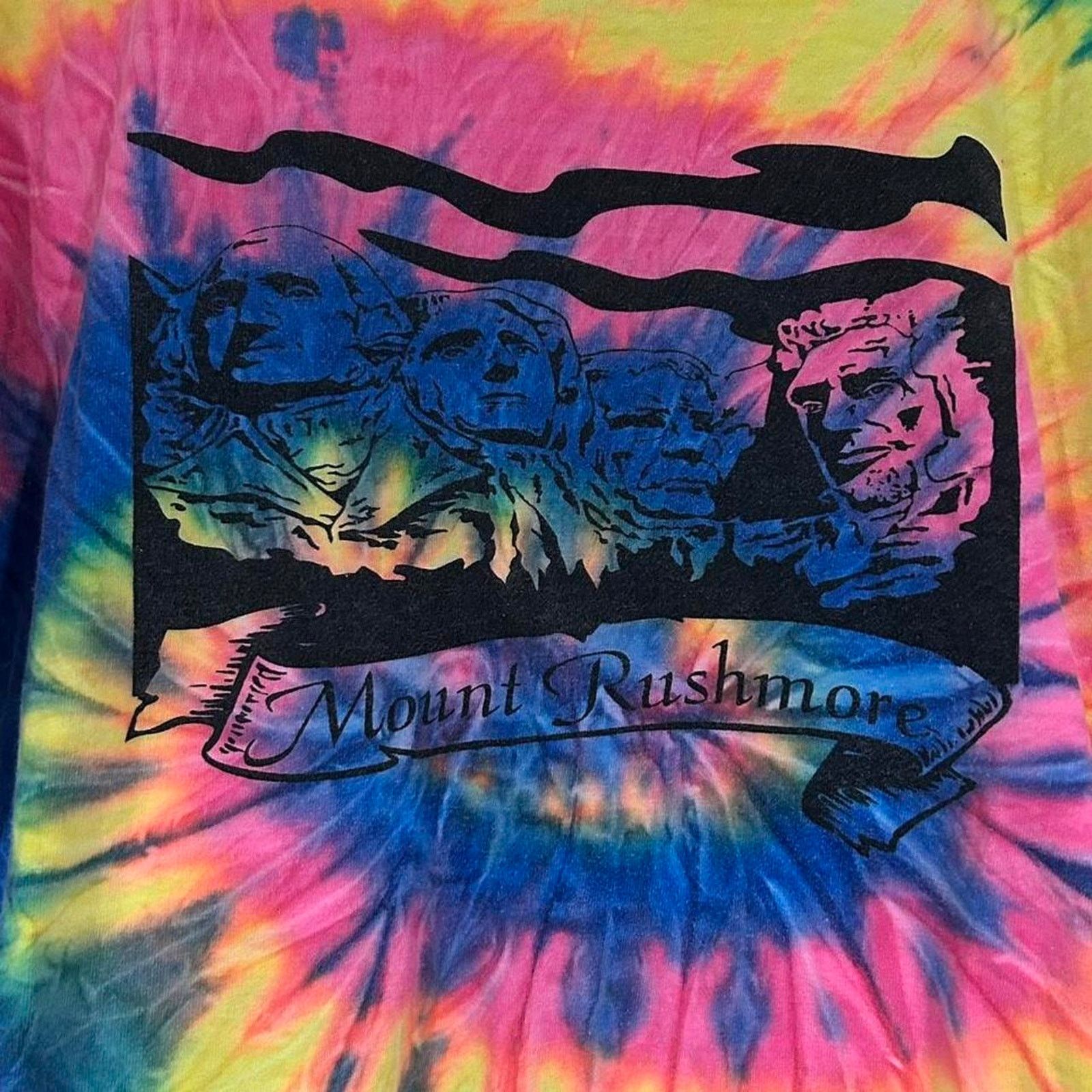 All Sport Vintage Mount Rushmore Tie Dye Shirt Size US XL / EU 56 / 4 - 2 Thumbnail