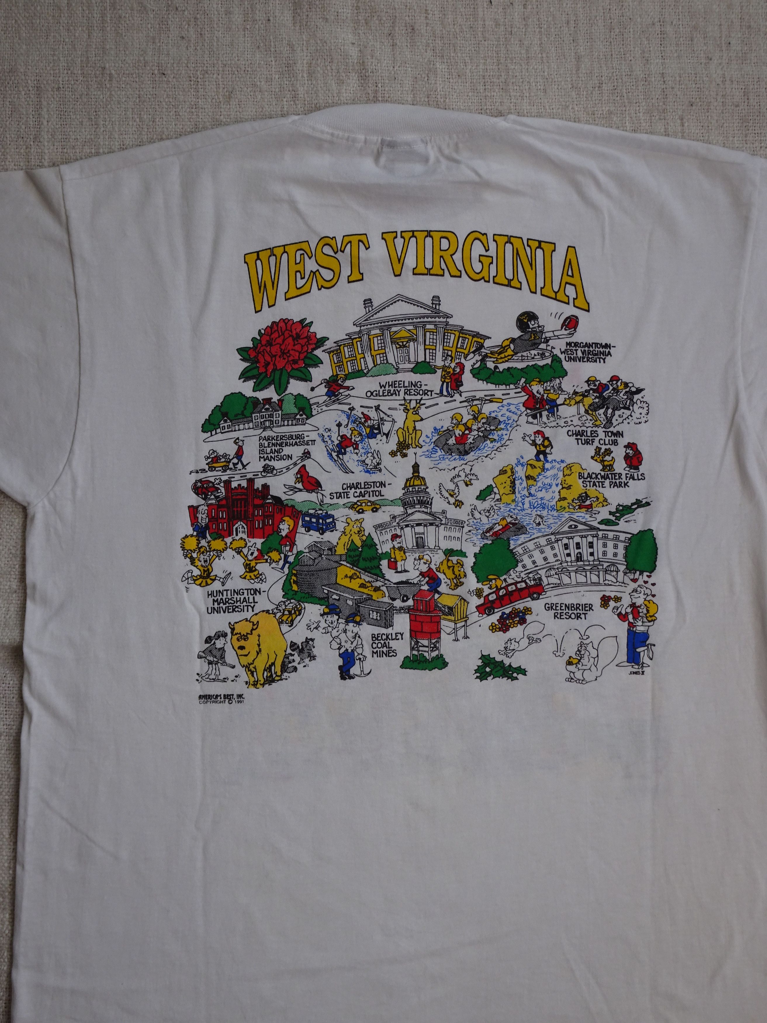 Other Vtg 90s Single Stitch Beckley WV Graphic Tee Size US XL / EU 56 / 4 - 5 Thumbnail